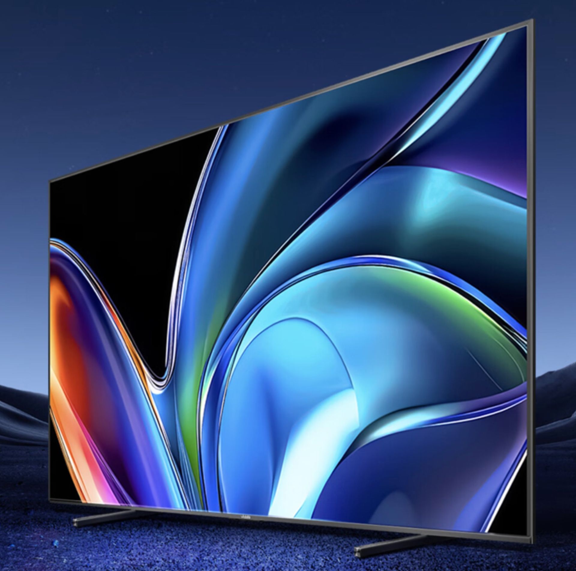 تلویزیون هایسنس Vidda NEW S100 Pro درحال نمایش طرح گرلفیکی رنگی