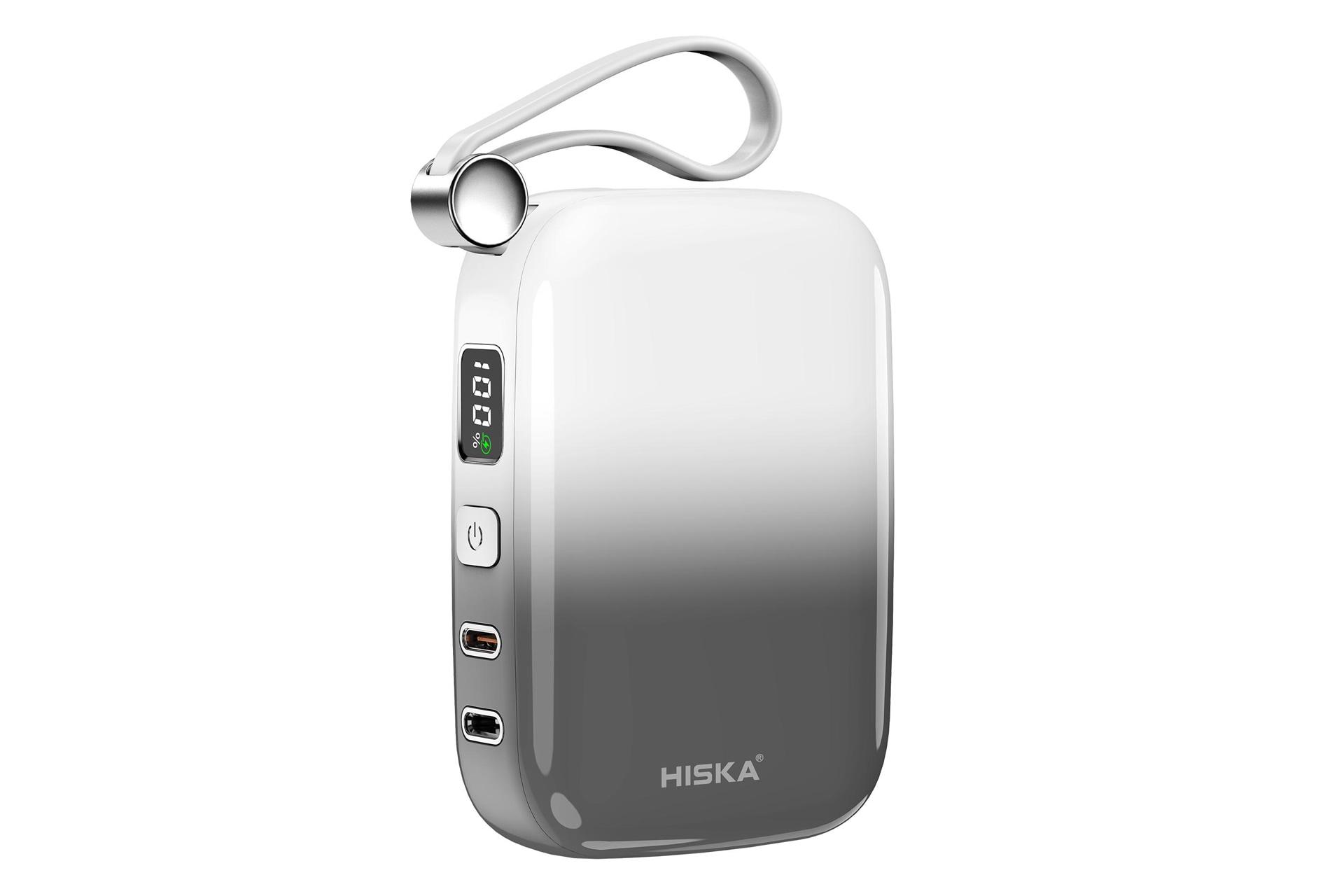 پاور بانک هیسکا HISKA HP-125PD 10000mAh سفید و مشکی