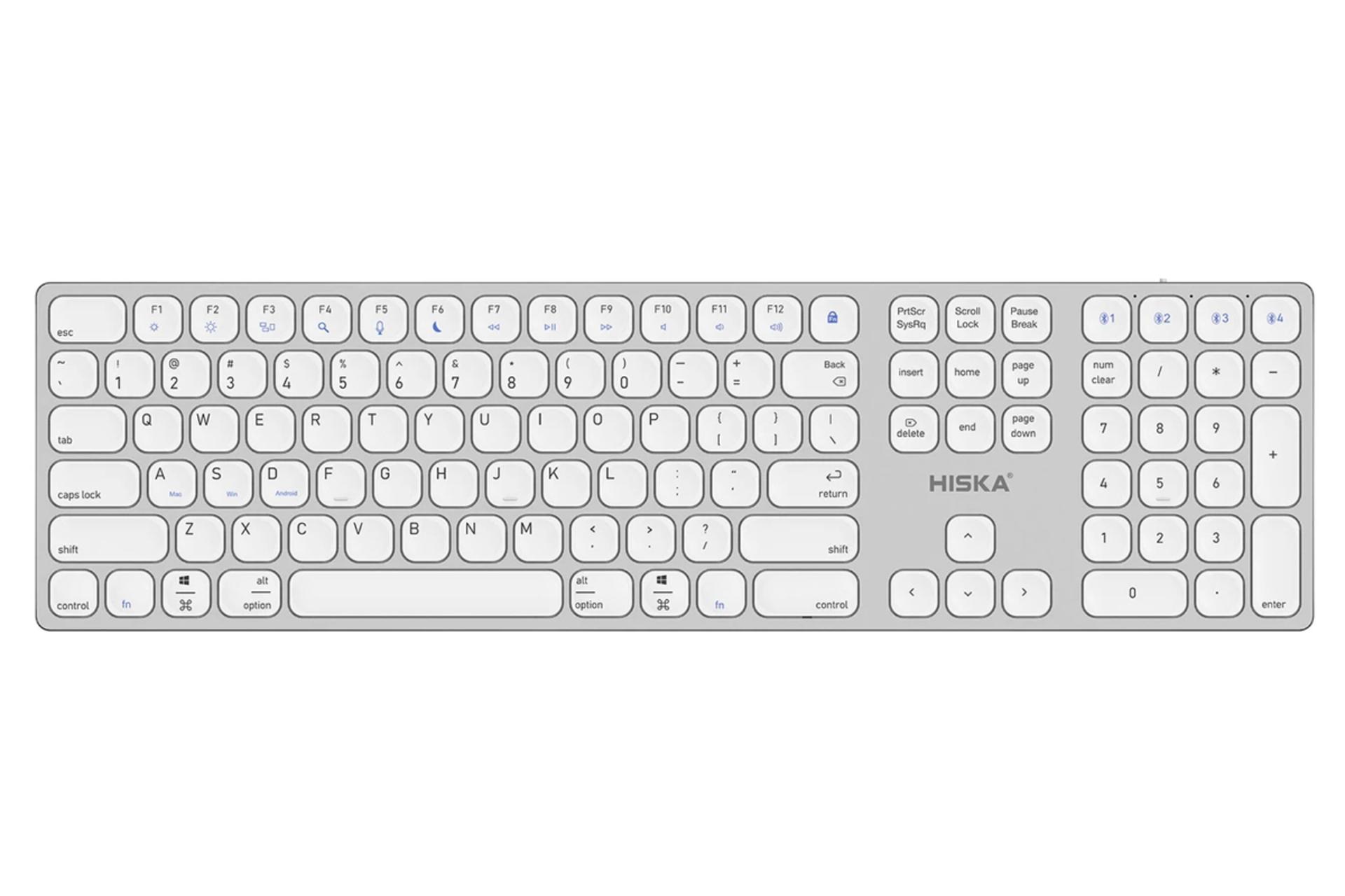 کیبورد هیسکا HX-KE245 رنگ سفید