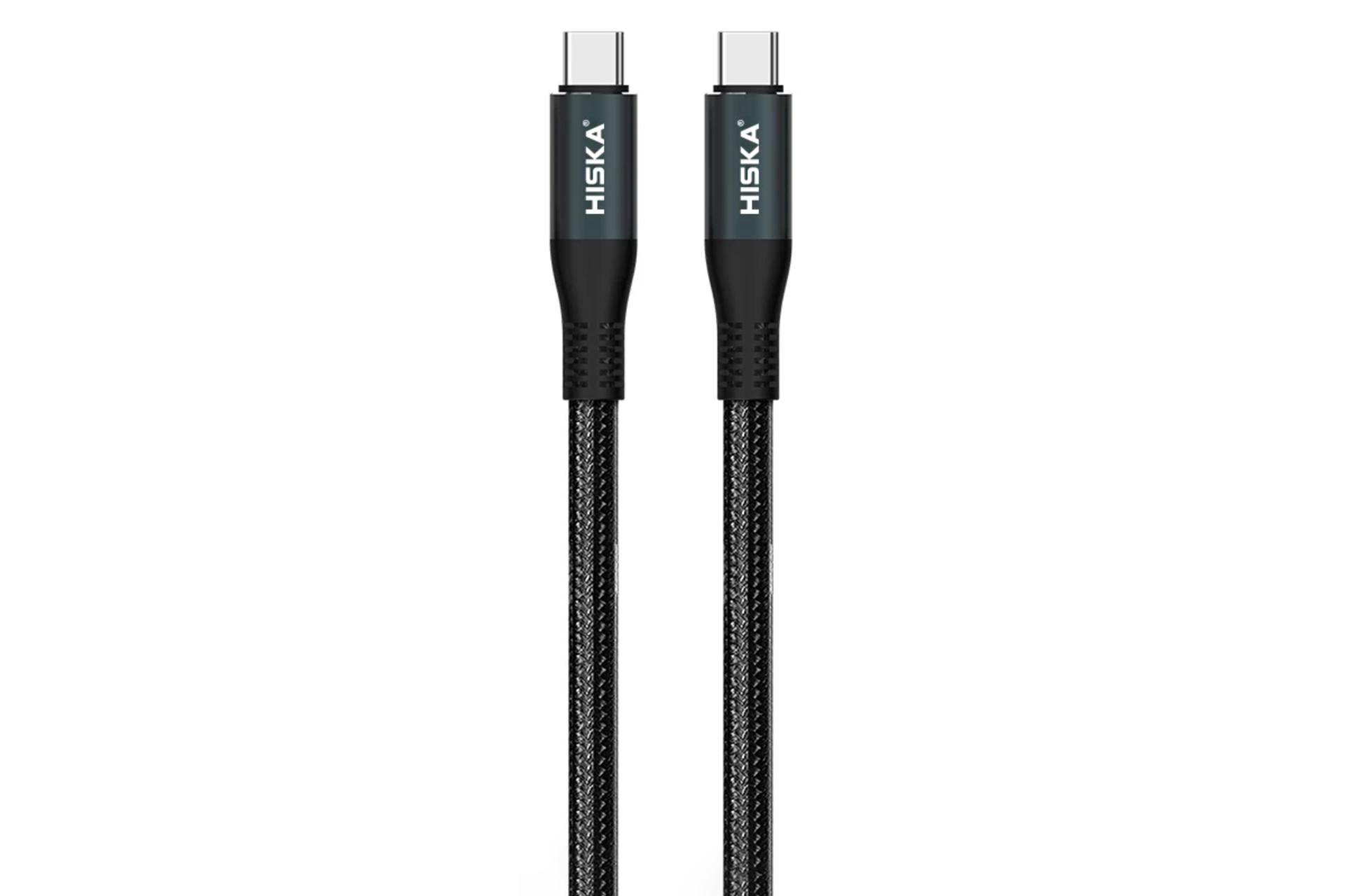 کانکتور و اتصال کابل شارژ USB هیسکا Type-C به Type-C مدل LX-851CC با طول 1.2 متر