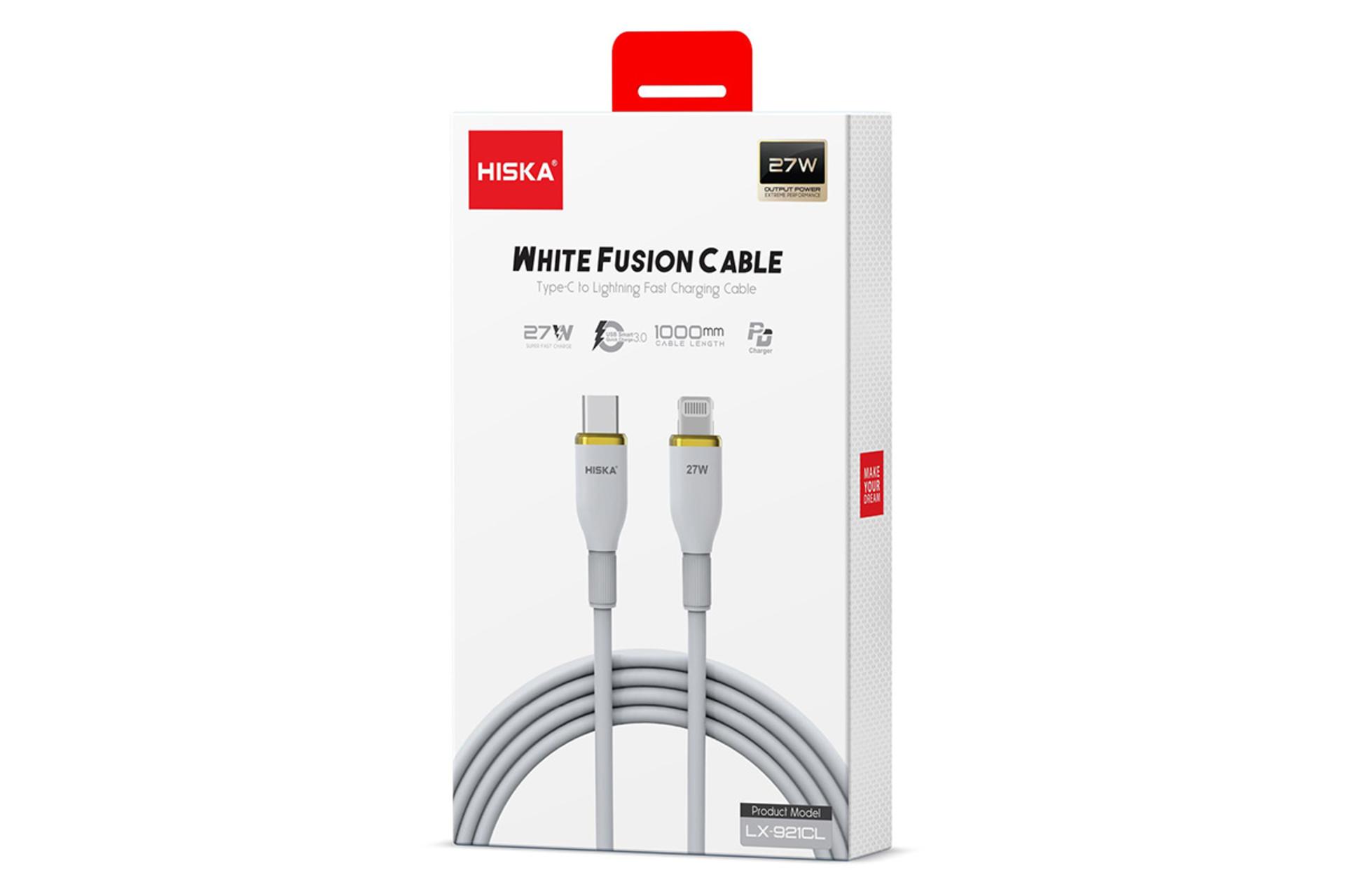 کابل شارژ هیسکا HISKA LX-921CL نمای بسته بندی
