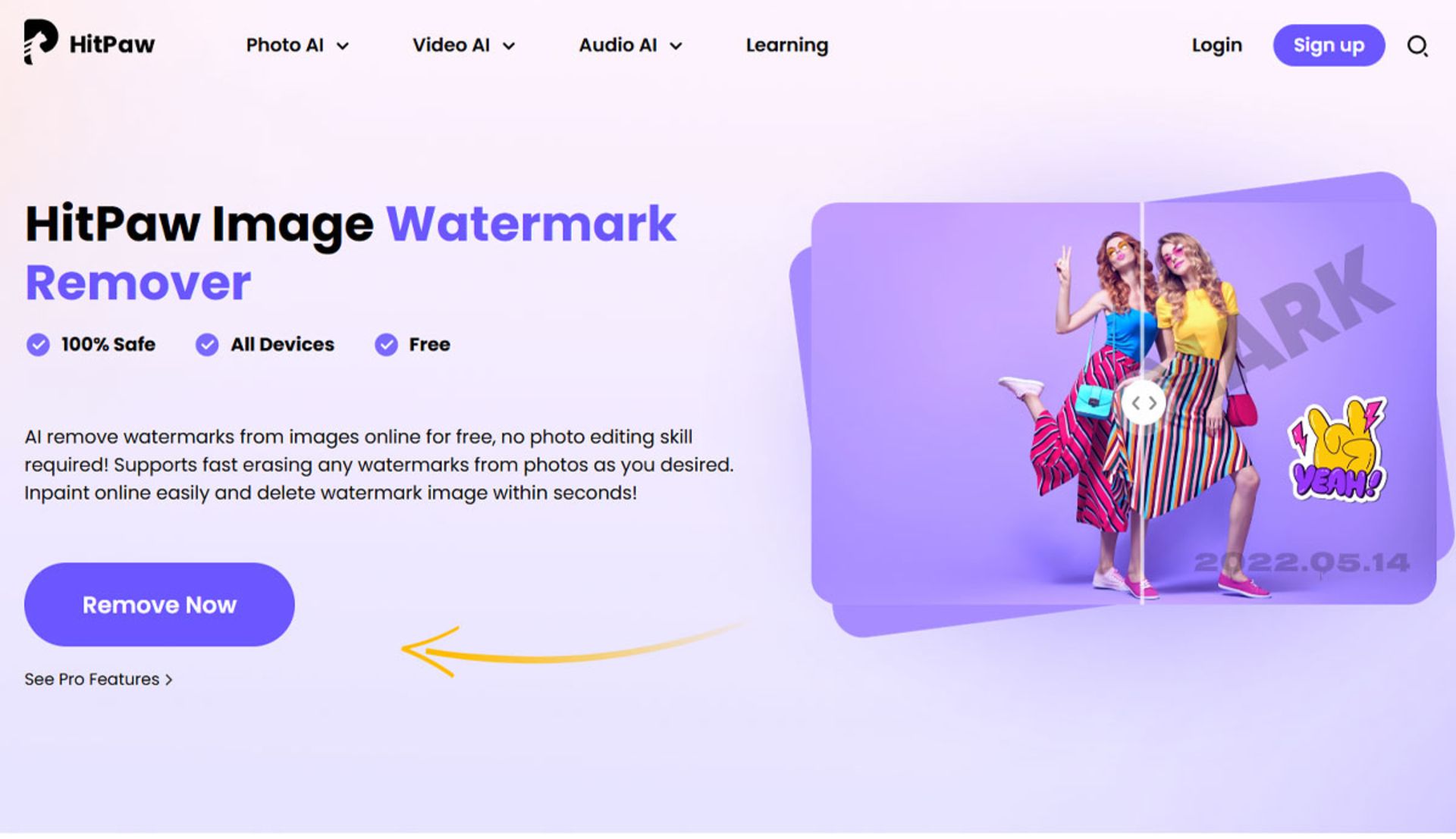 صفحه اصلی وب‌سایت Hitpaw