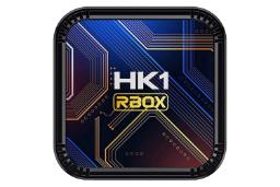نمای پنل بالای اندروید باکس اچ کی وان RBOX K8S با نمایش لوگو
