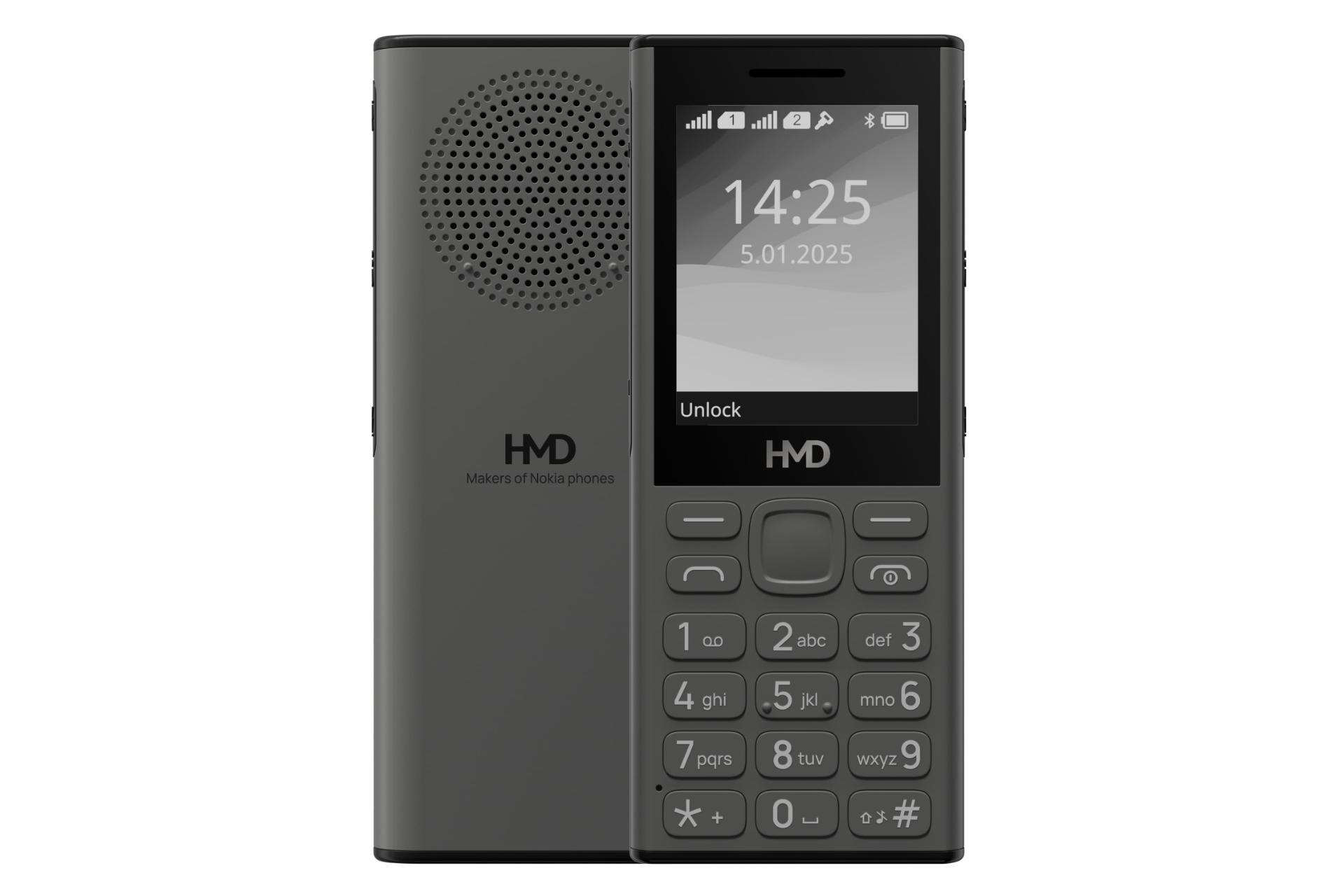 پنل جلو و پشت گوشی موبایل اچ ام دی HMD 130 Music خاکستری تیره