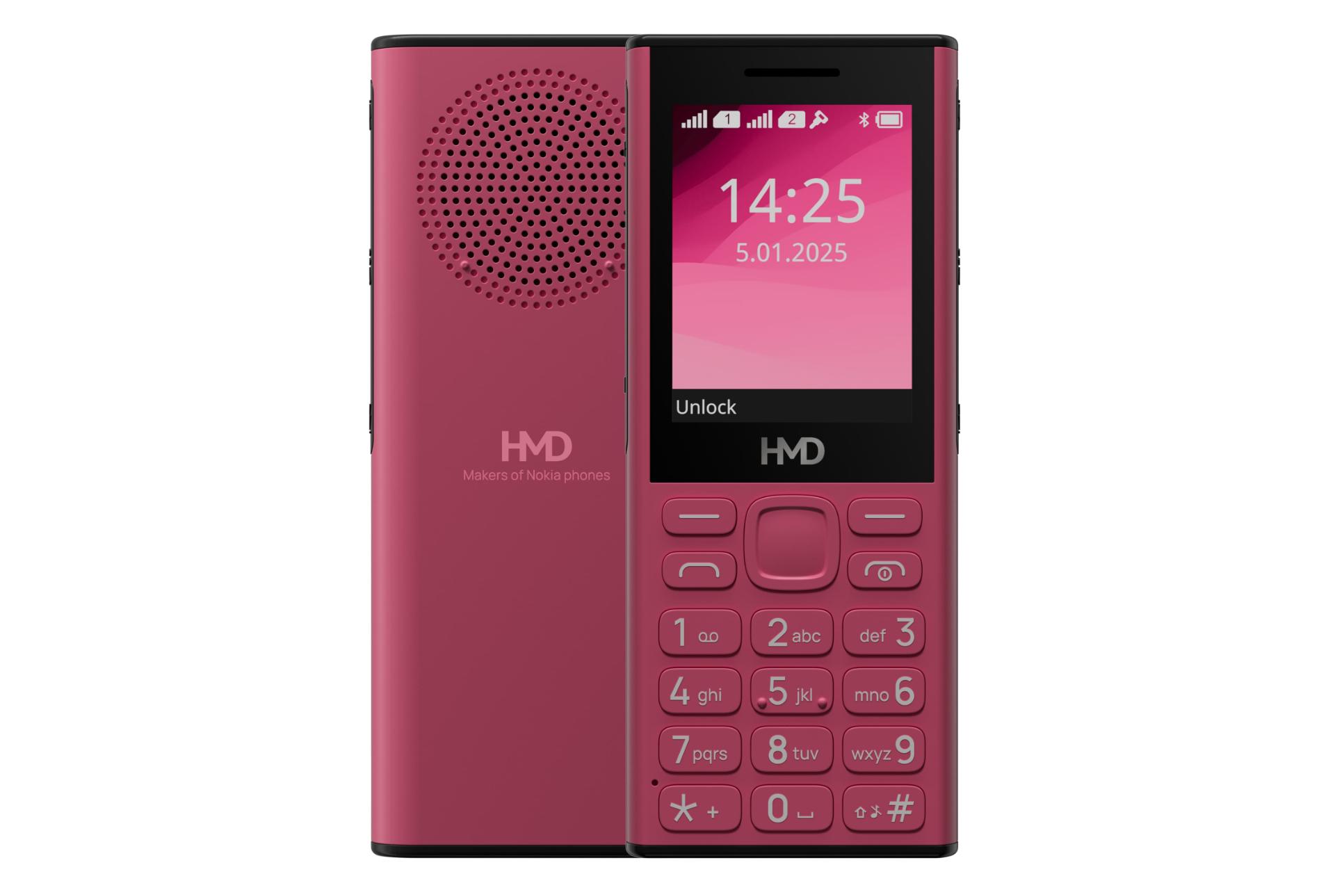 پنل جلو و پشت گوشی موبایل اچ ام دی HMD 130 Music قرمز