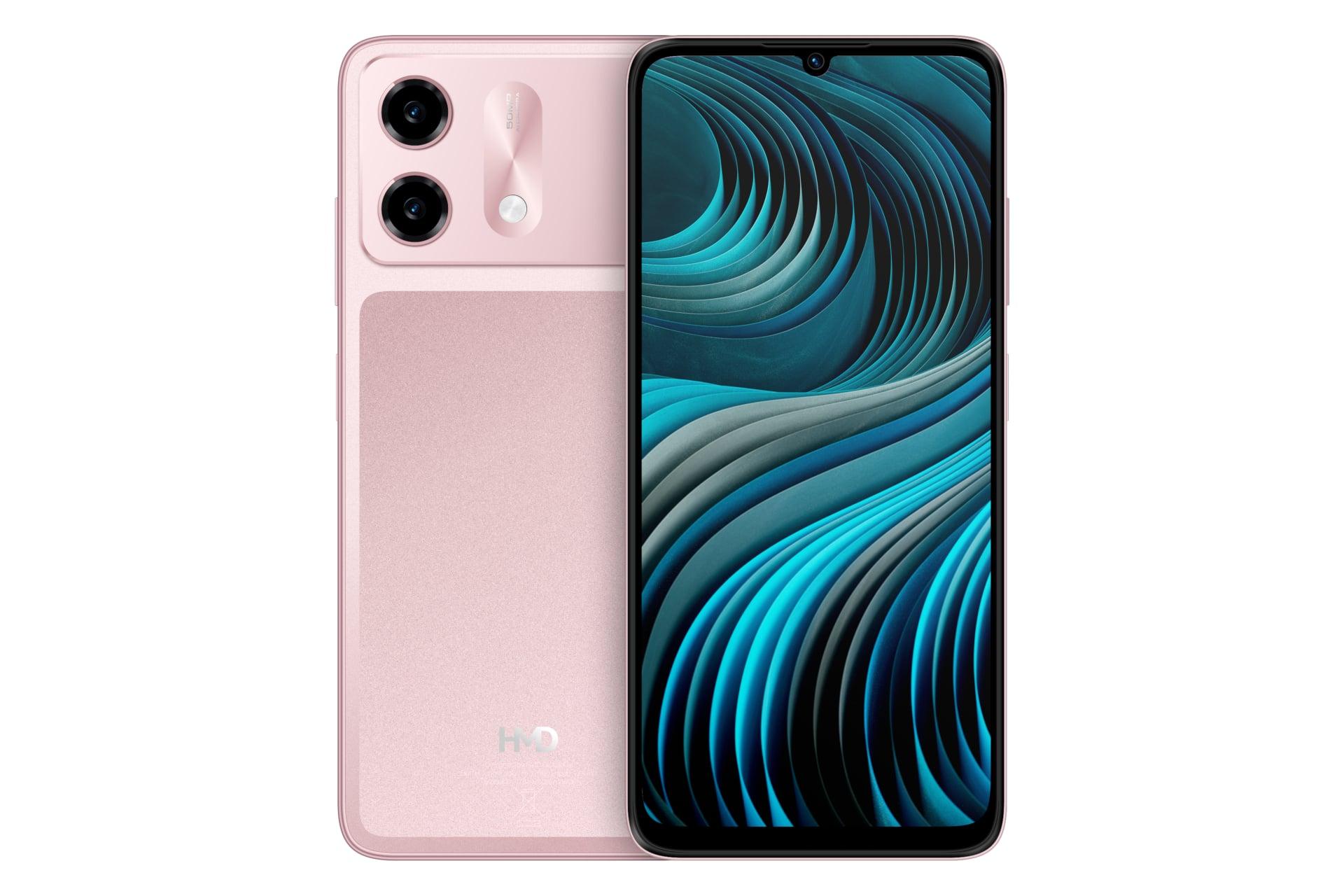 پنل جلو و پشت گوشی موبایل اچ ام دی وایب 2 صورتی / HMD Vibe2 5G