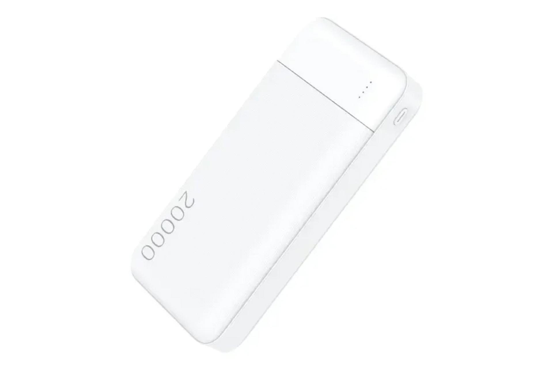 پاور بانک هوگو Hoguo P02 20000mAh سفید از نمای کناری