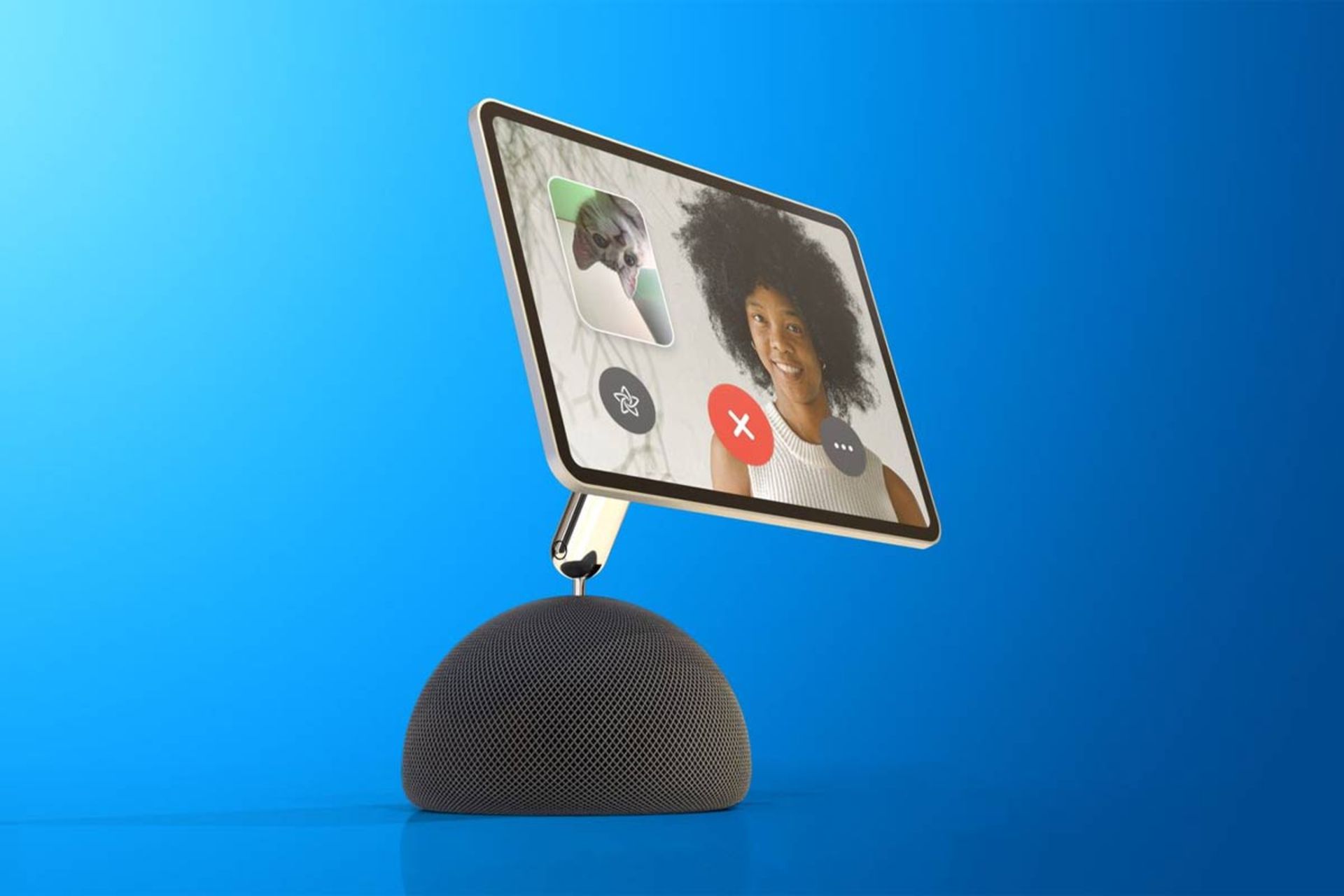 هوم پاد اپل با صفحه نمایش شبیه به آیپد - HomePod iPad-Like Display