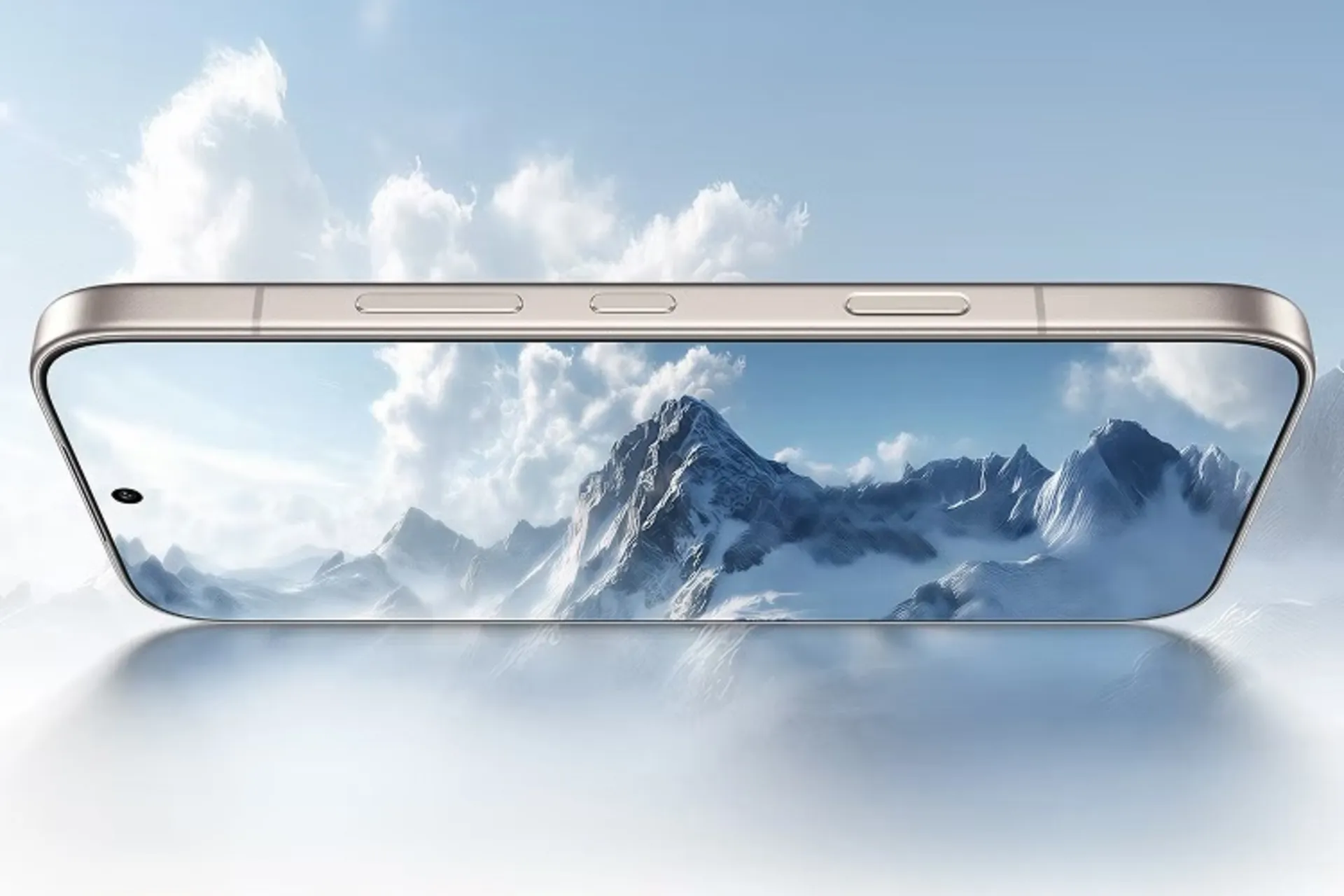 نمایشگر گوشی آنر ۶۰۰ پرو در حال نمایش کوهستان برفی