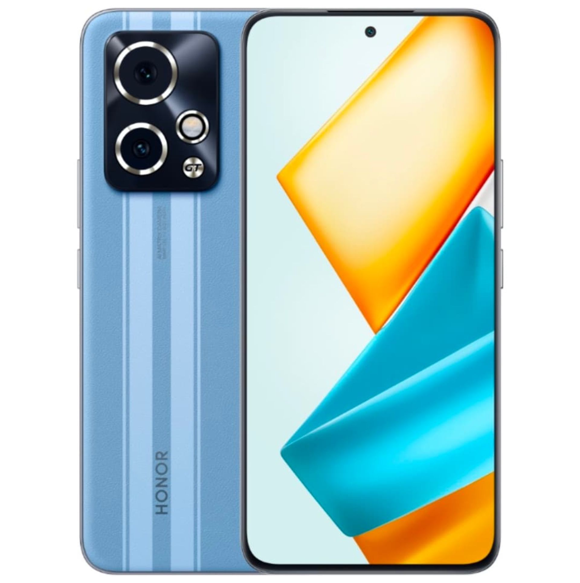 نمای پشت و جلو گوشی آنر ۹۰ جی تی / Honor 90 GT مدل آبی
