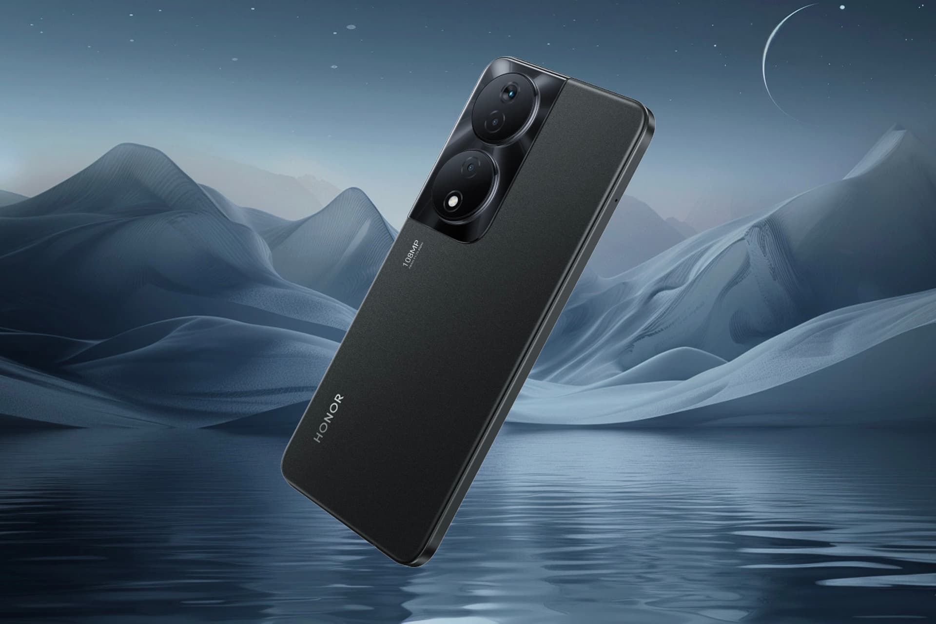 مدل مشکی گوشی آنر ۹۰ اسمارت از نمای پشت