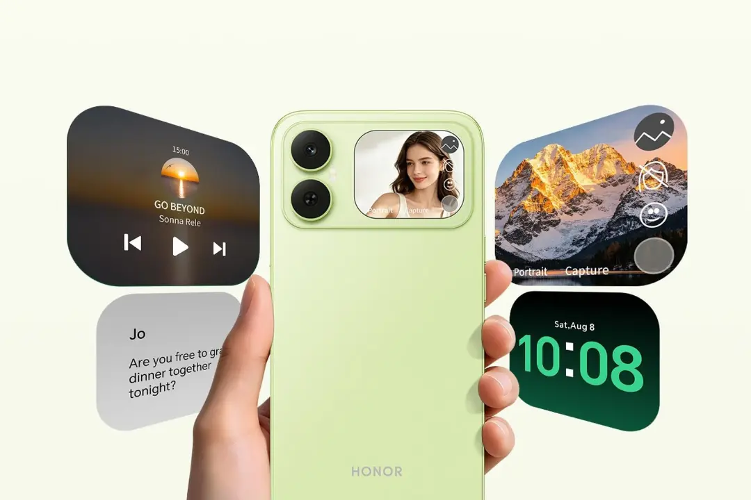 گوشی آنر (Honor) با نمایشگر پشتی و دوربین‌های مجتمع