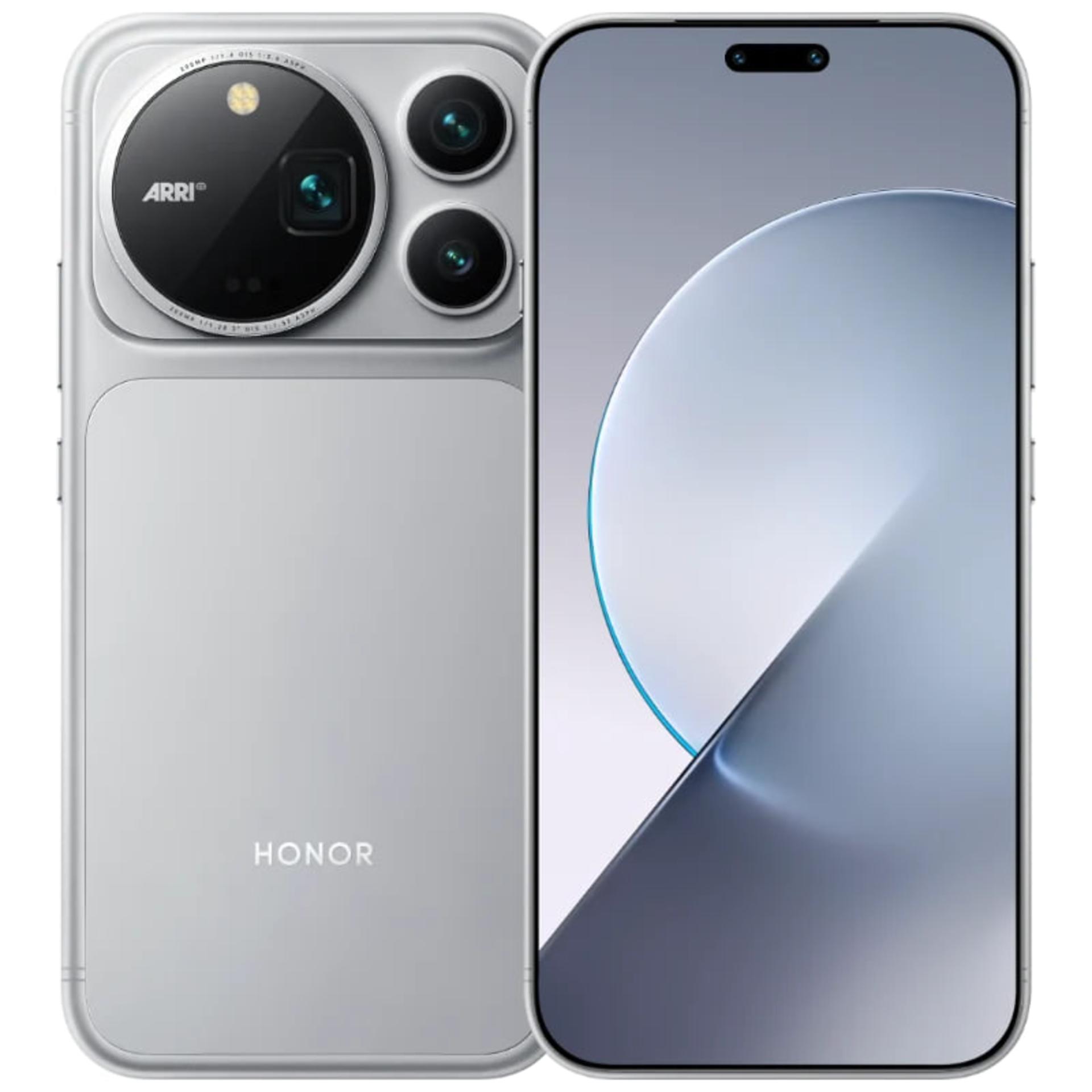گوشی هوشمند آنر مجیک ۹ پرو مکس (Honor Magic 9 Pro Max) با بدنه نقره‌ای