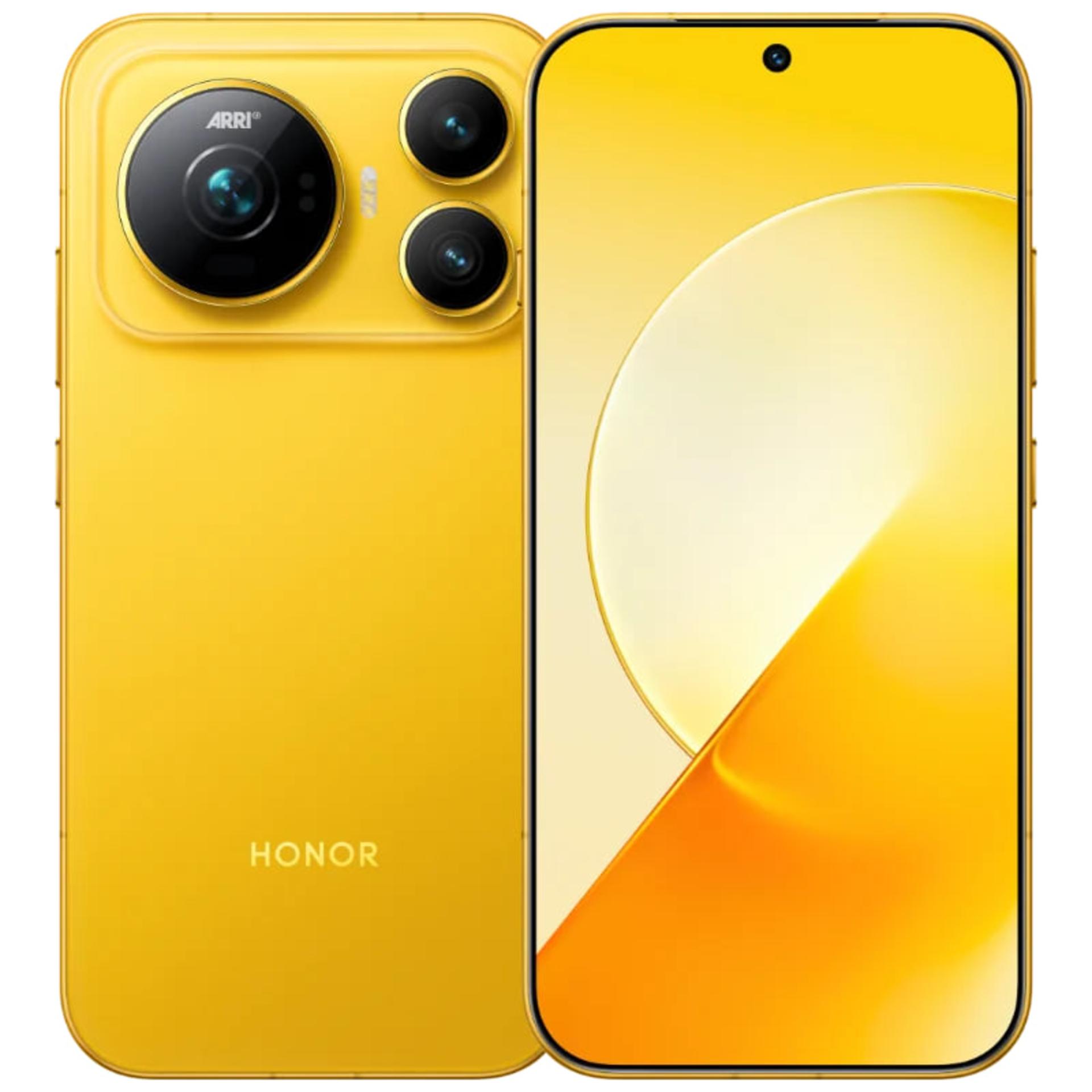 گوشی هوشمند آنر مجیک ۹ (Honor Magic 9) با رنگ زرد برنجی