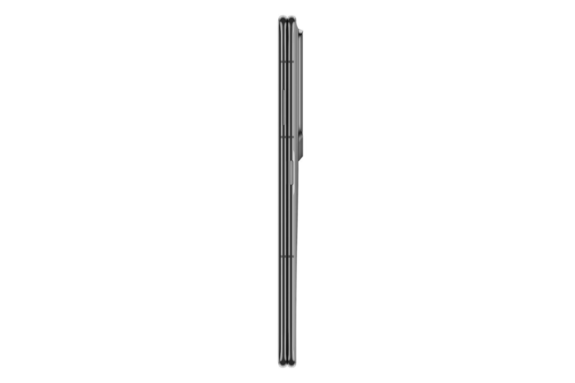لبه کناری گوشی موبایل آنر مجیک HONOR Magic V2 RSR Porsche Design در حالت بسته