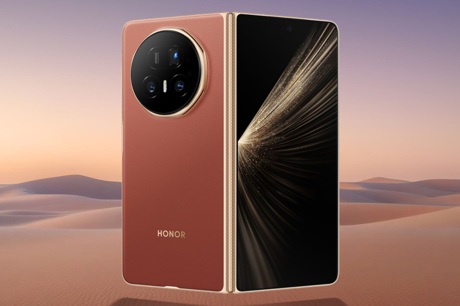 پنل جلو و پشت گوشی موبایل آنر مجیک V5 قهوه ای / HONOR Magic V5