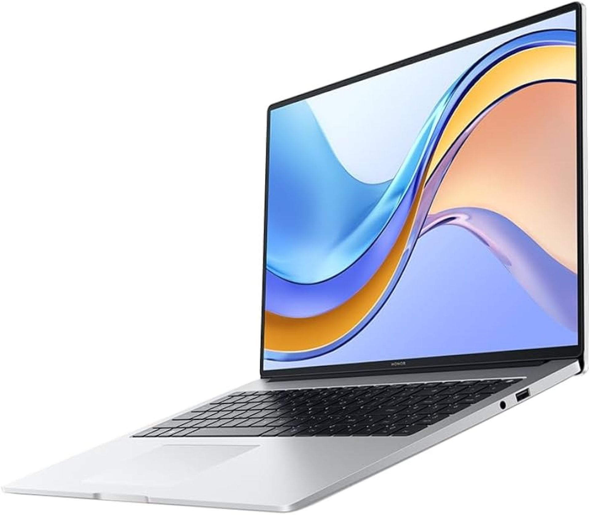 لپ تاپ آنر magicbook x16 2024 زمینه سفید از کنار