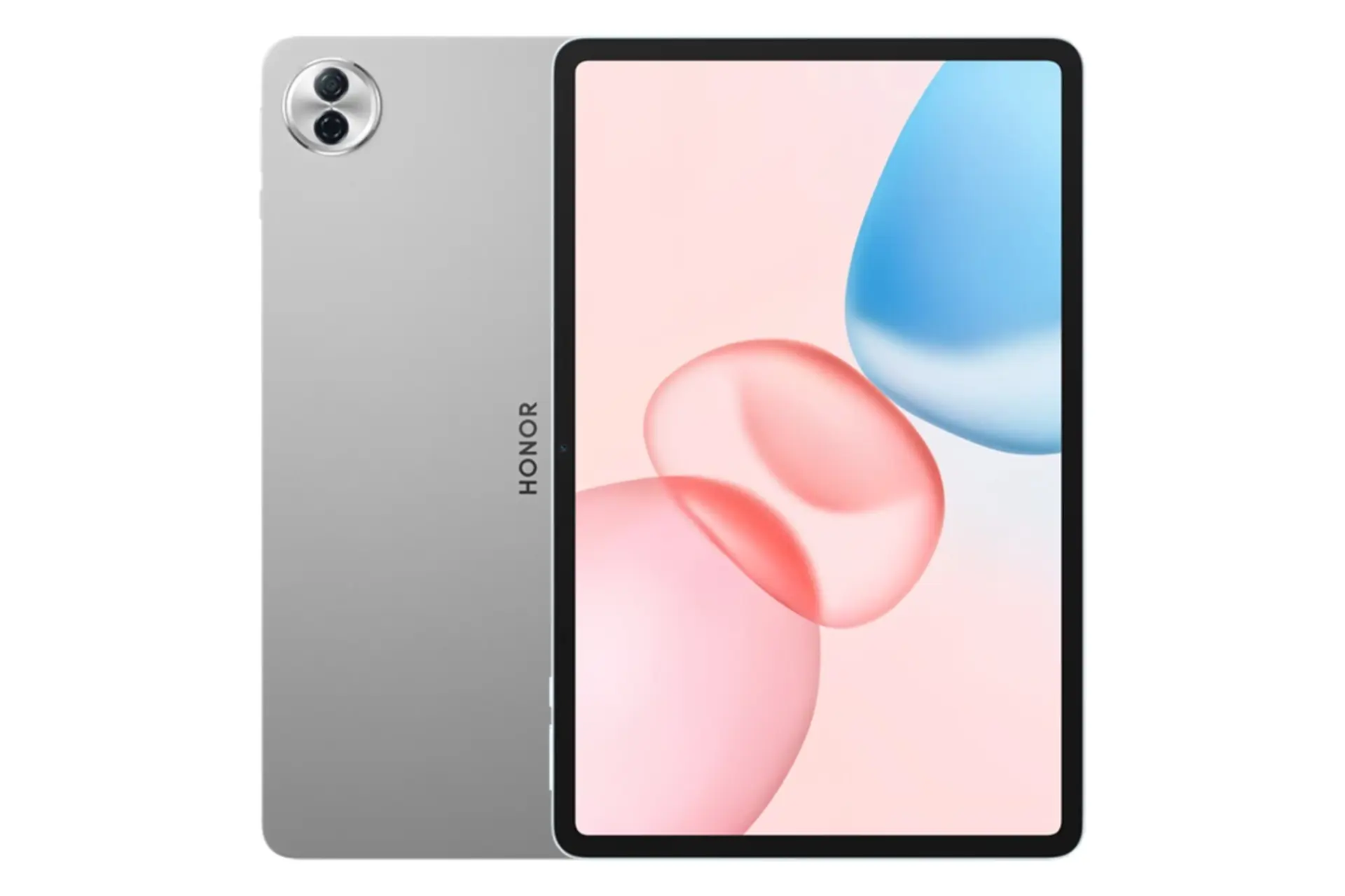 نمای کلی تبلت آنر پد 10 / HONOR Pad 10 با نمایشگر روشن و نمایش دوربین پنل پشت