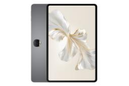 نمای کلی تبلت آنر پد 9 / HONOR Pad 9 با صفحه نمایش روشن و نمایش پنل پشت و دوربین اصلی رنگ خاکستری