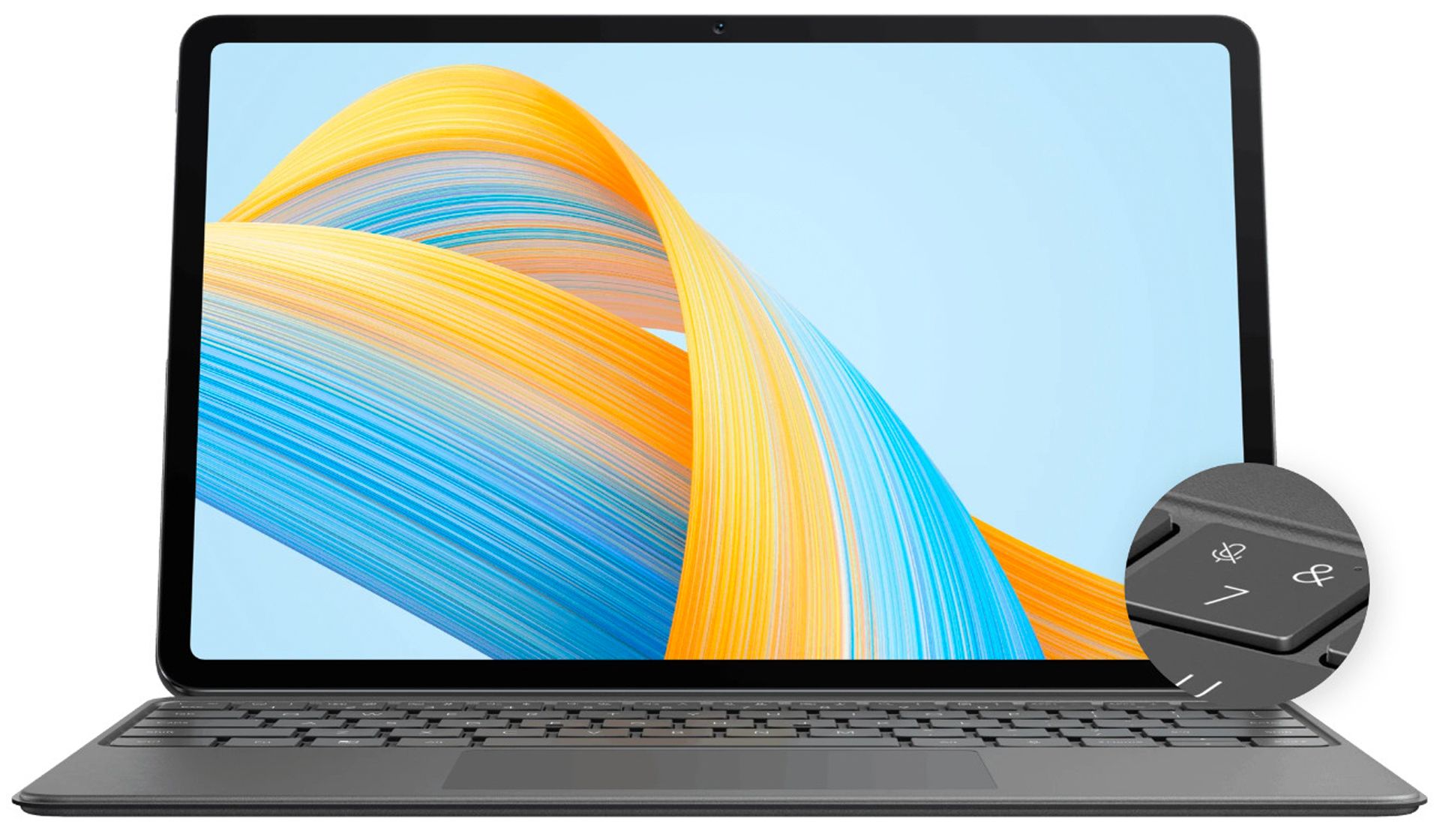 تبلت آنر پد V8 پرو در نمای جلو با کیبورد