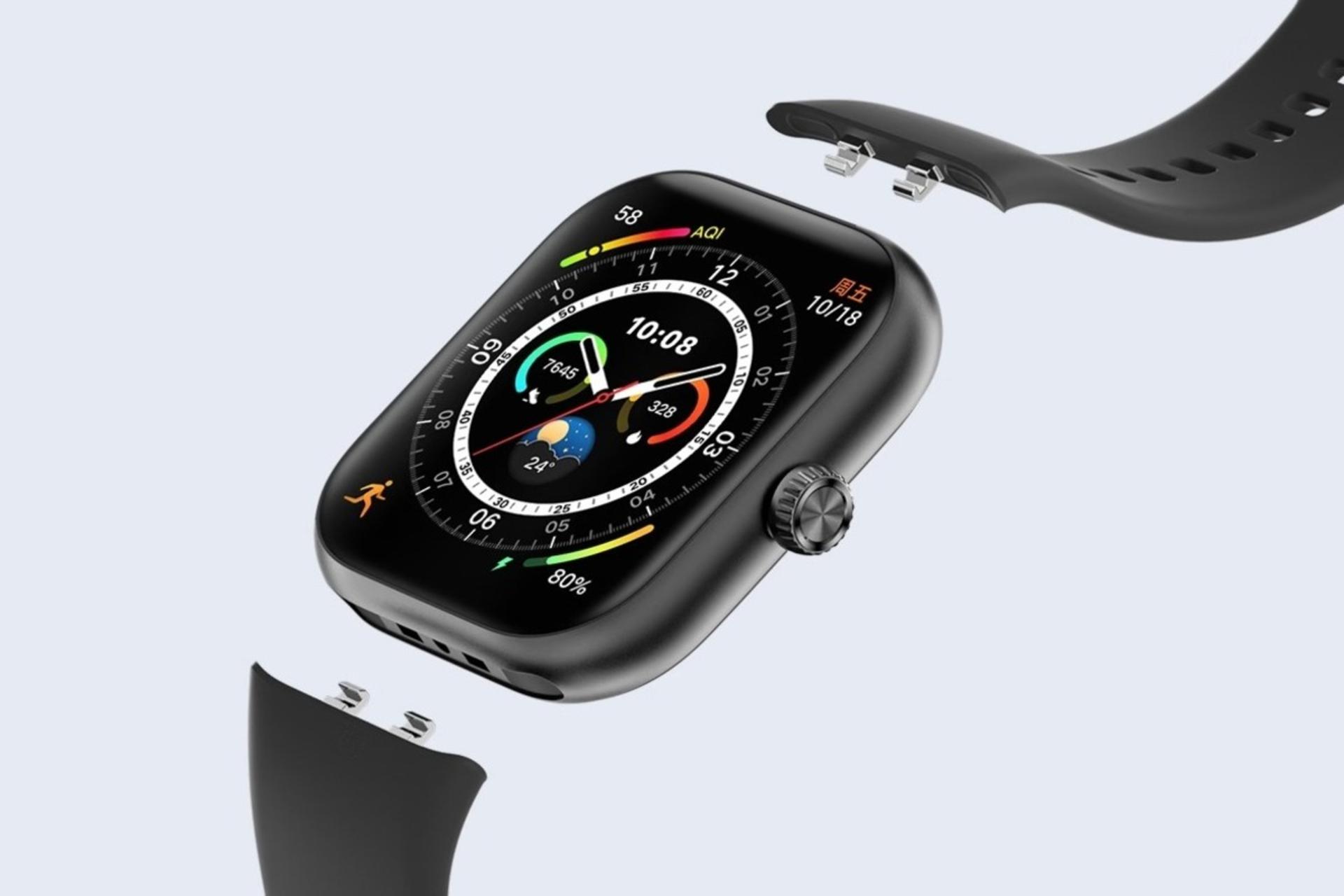 نمای جلو ساعت هوشمند آنر واچ X5 رنگ مشکی