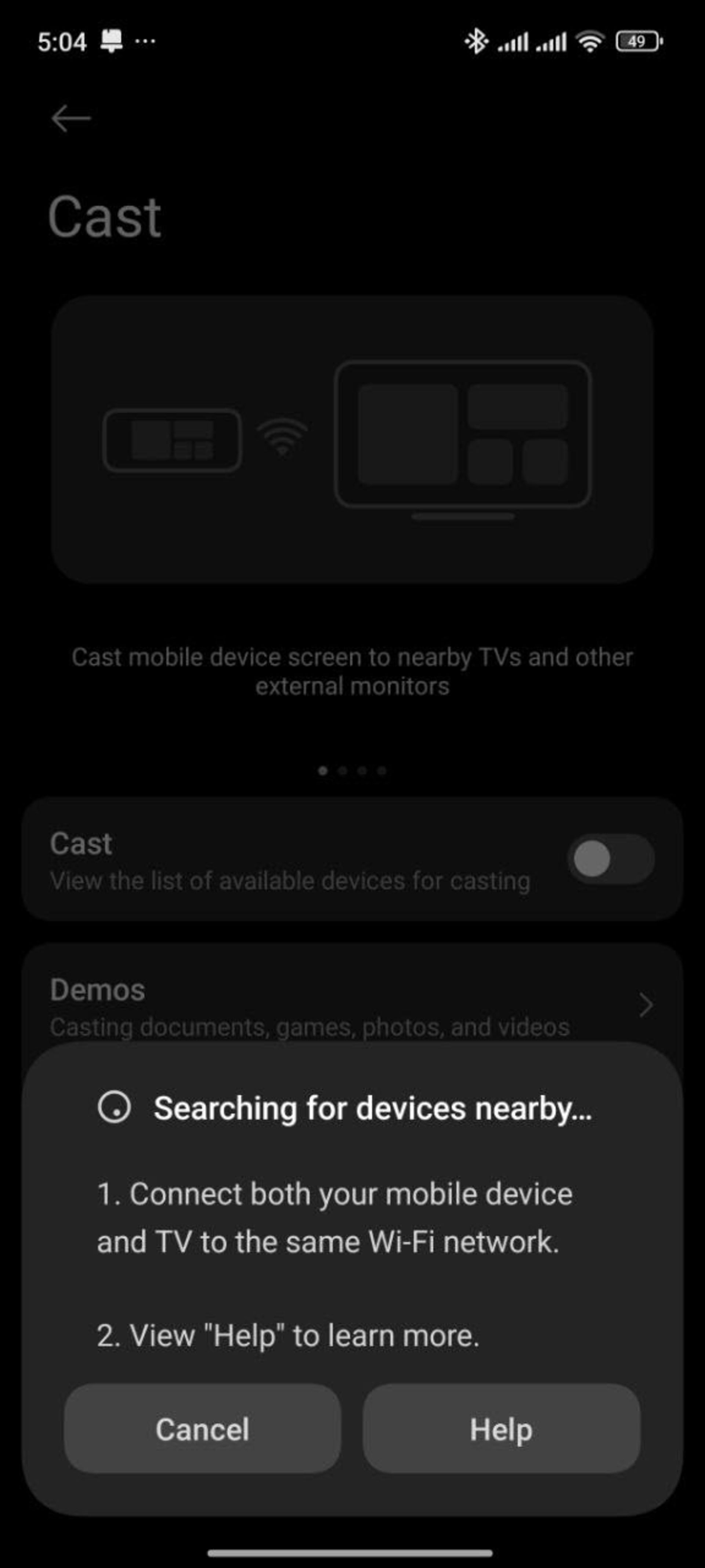 روشن کردن قابلیت Cast در گوشی شیائومی HyperOS