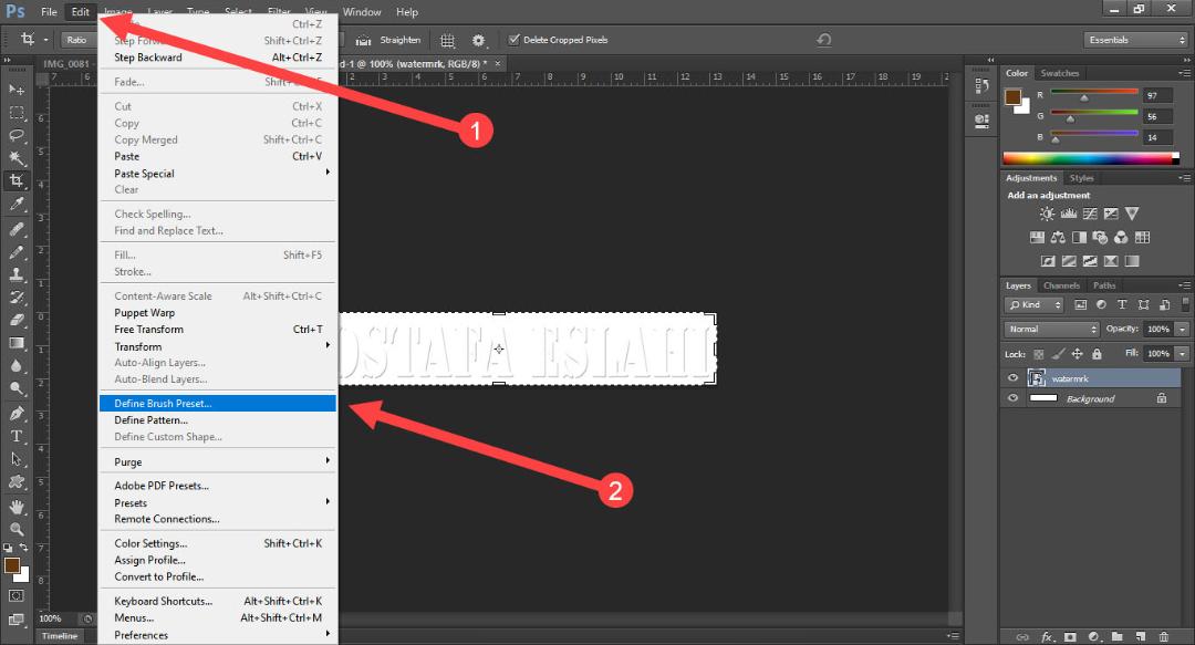 ابزار Custom Brush در فتوشاپ