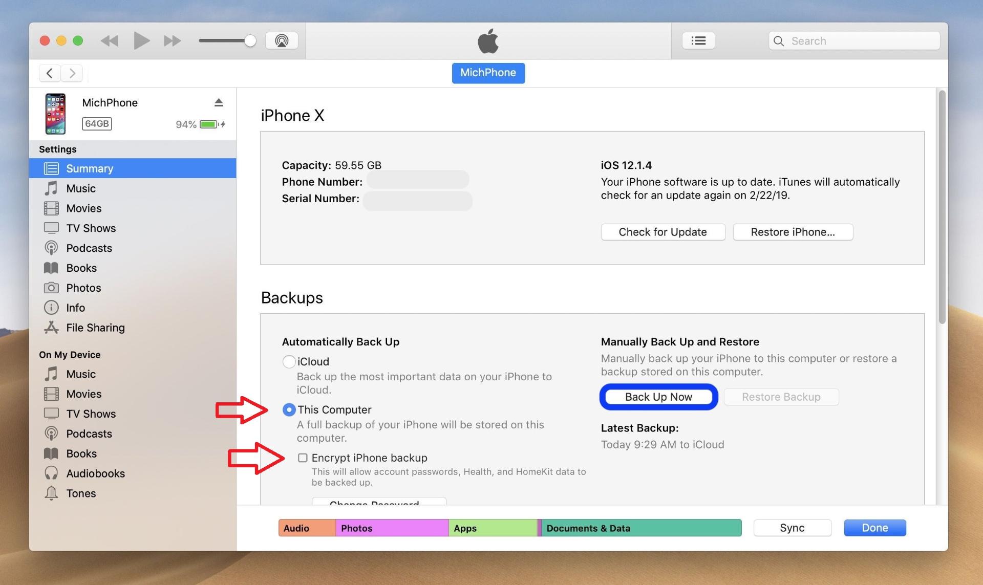 itunes backup