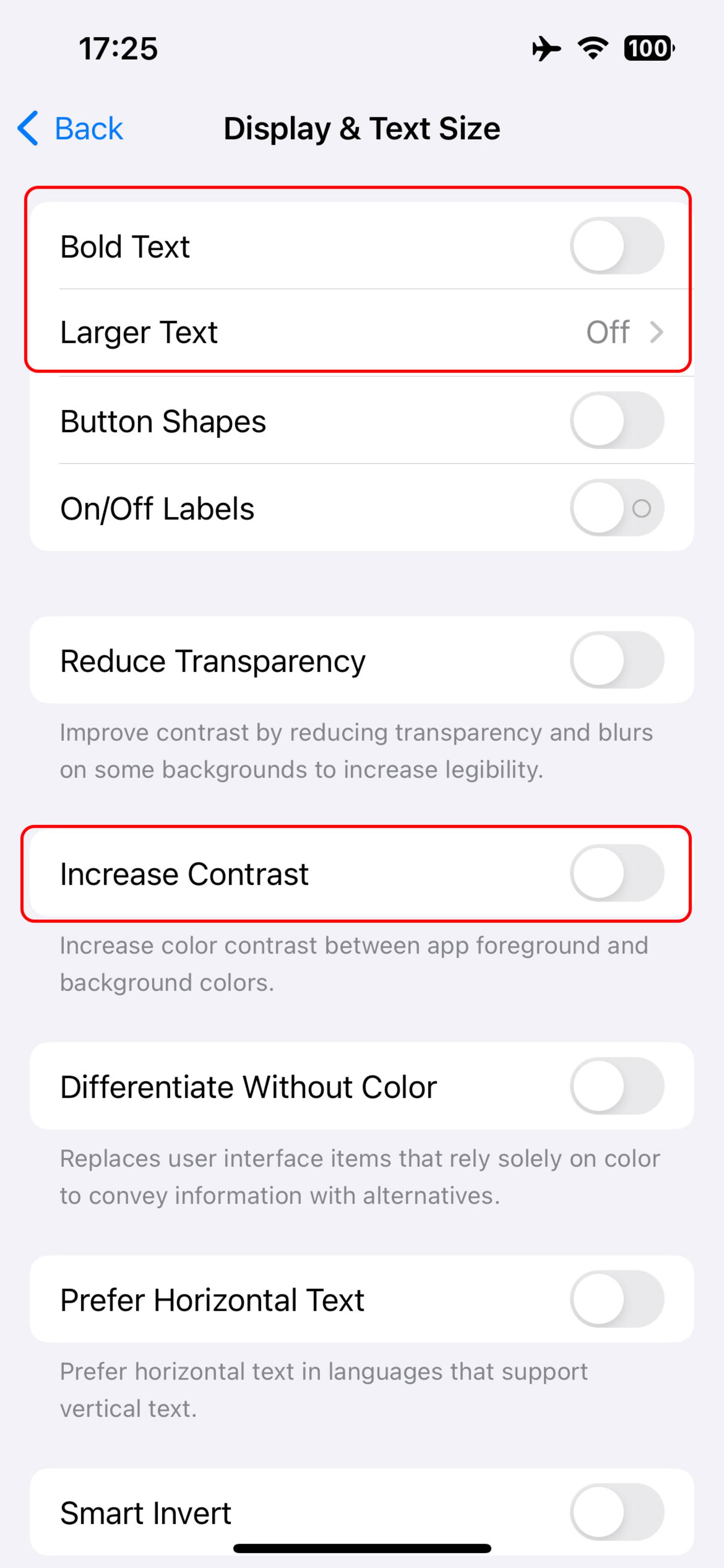  Bold Text و Larger Text برای تغییر فونت پیام