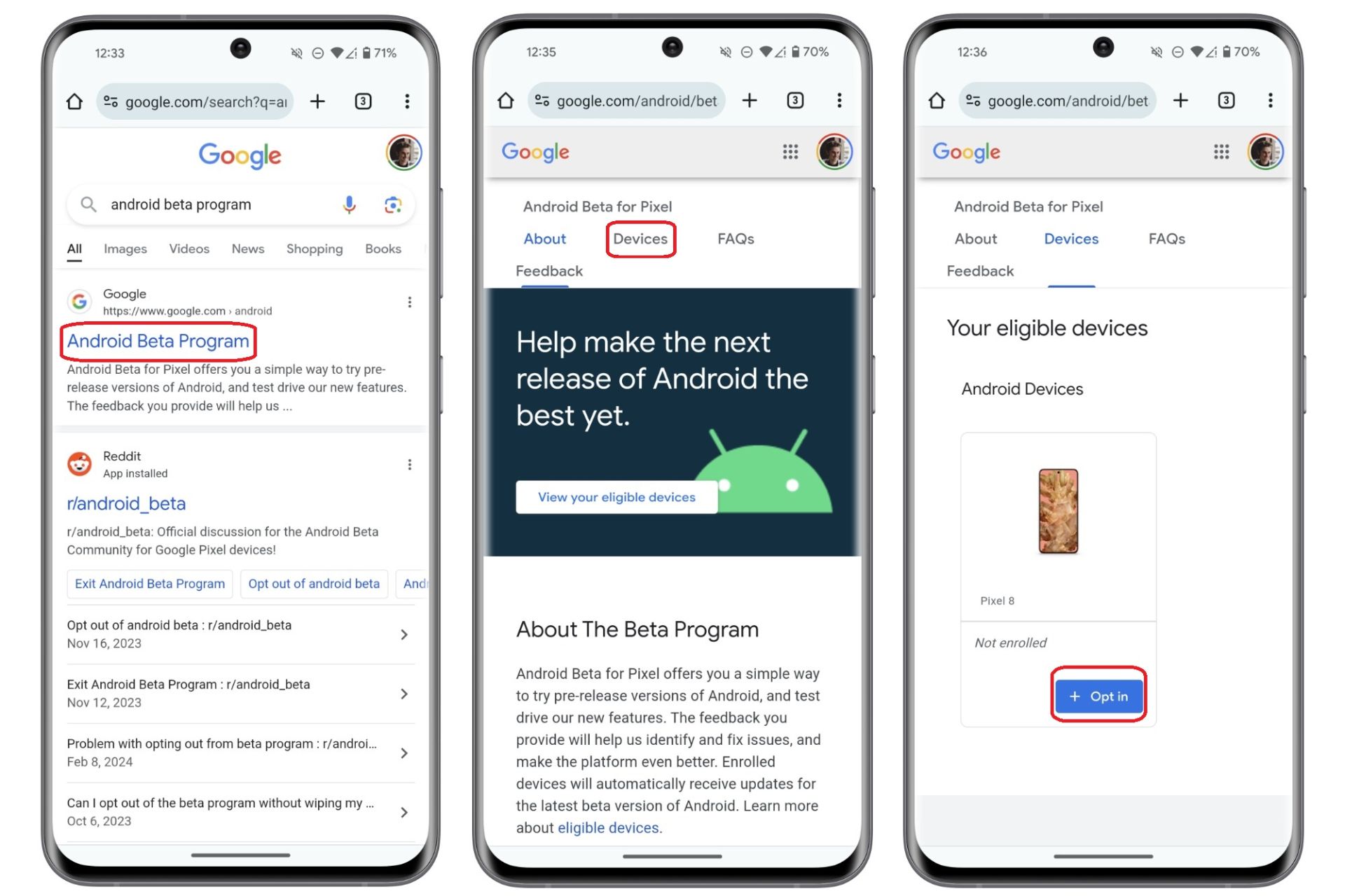 نصب بتای اندروید ۱۵