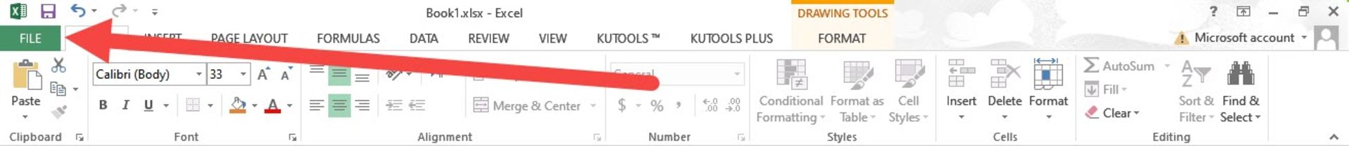 محیط برنامه اکسل مایکروسافت