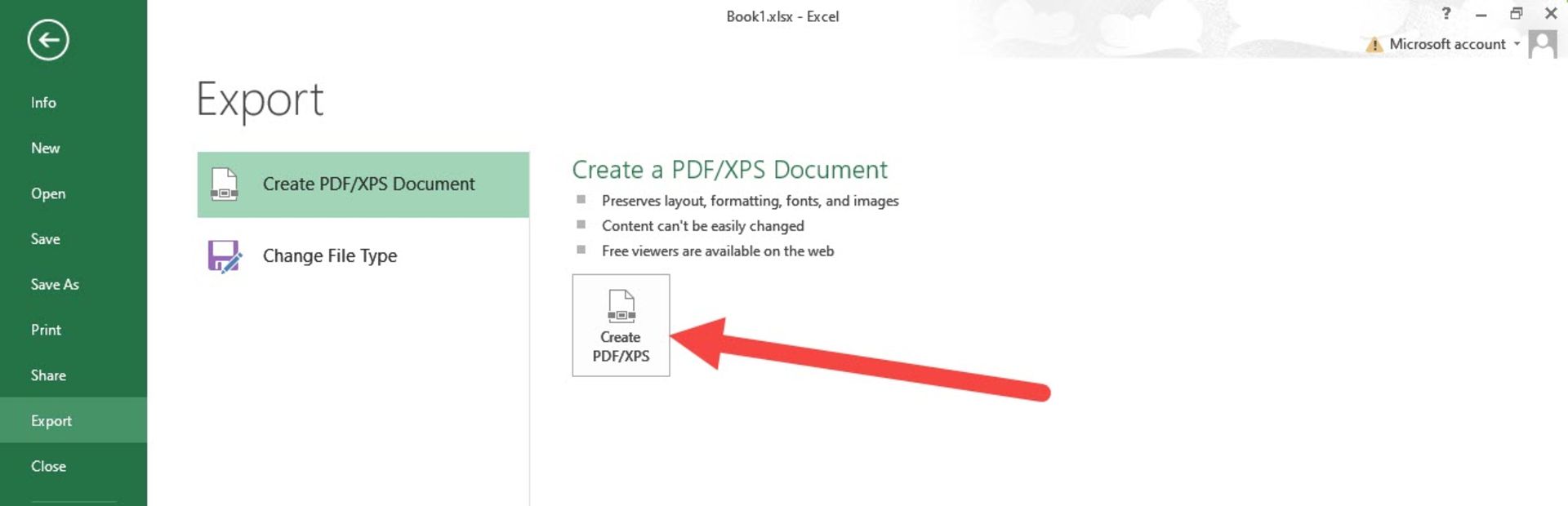 تنظیمات برنامه اکسل