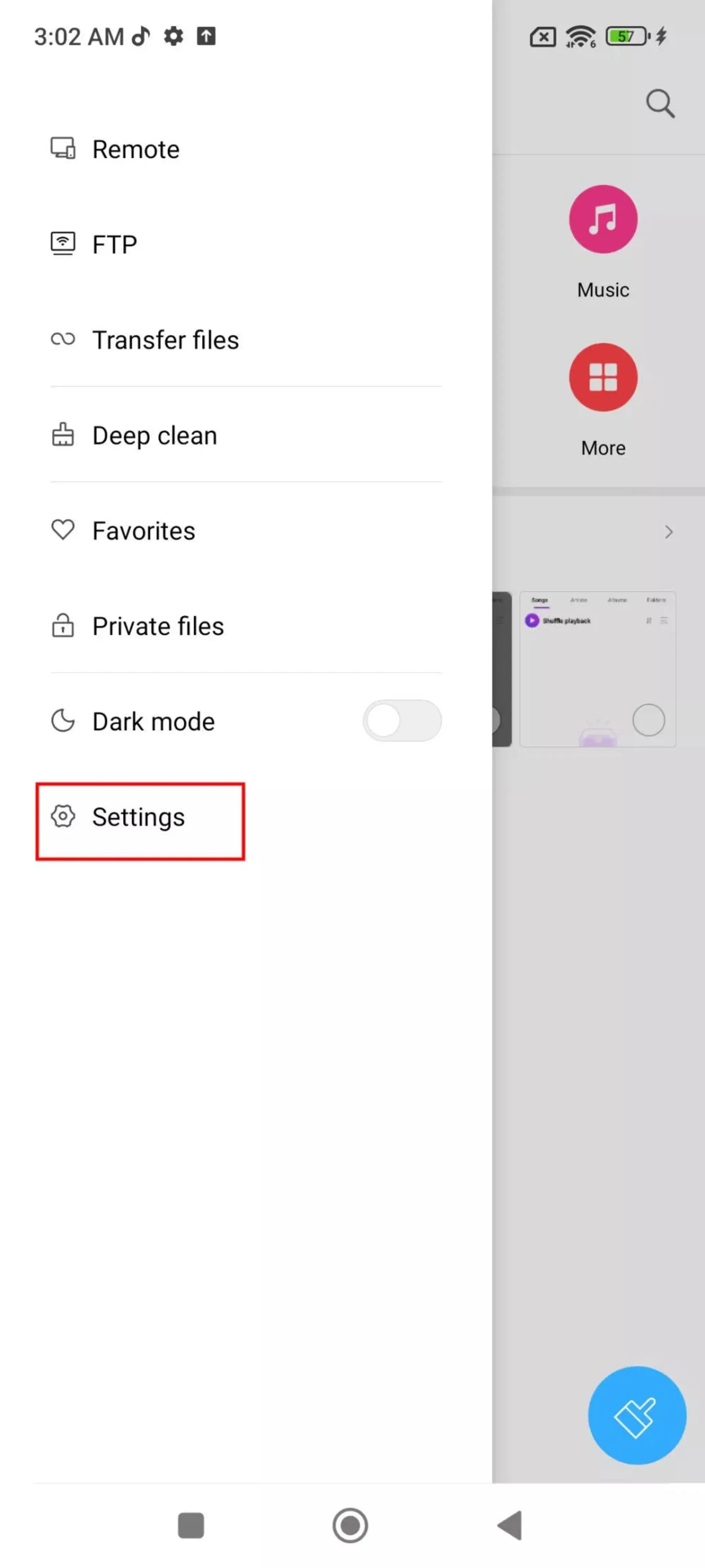 حذف تبلیغات از برنامه Mi File Manager