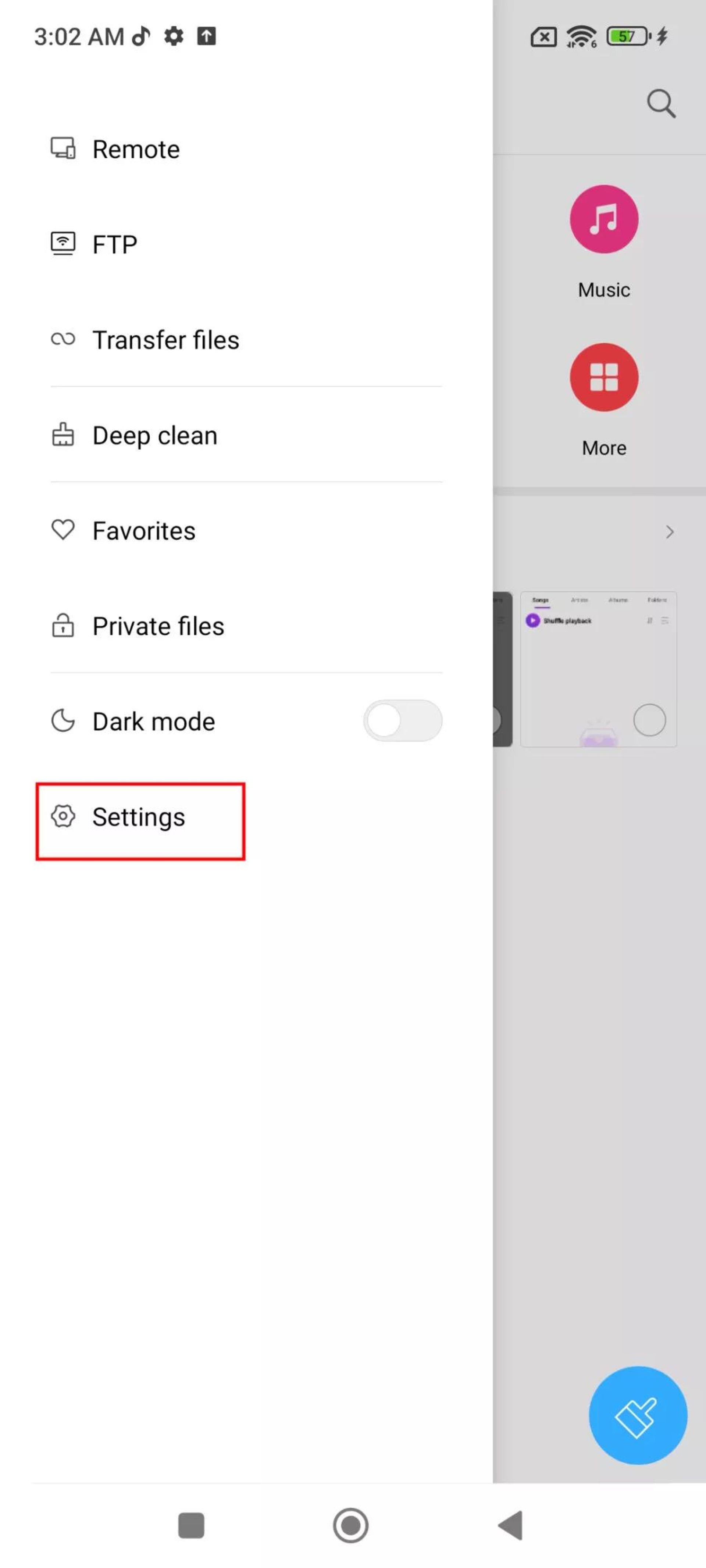 حذف تبلیغات از برنامه Mi File Manager
