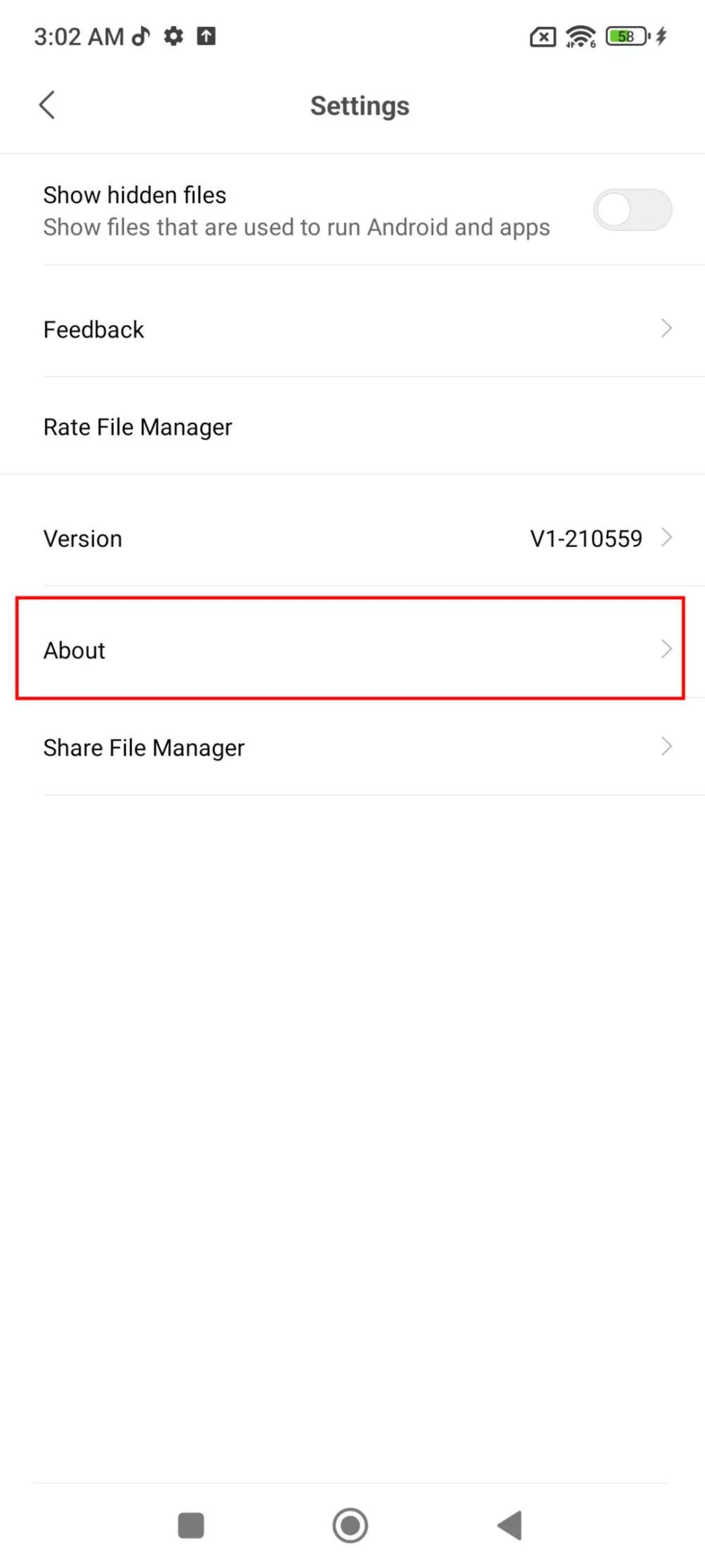 حذف تبلیغات از برنامه Mi File Manager