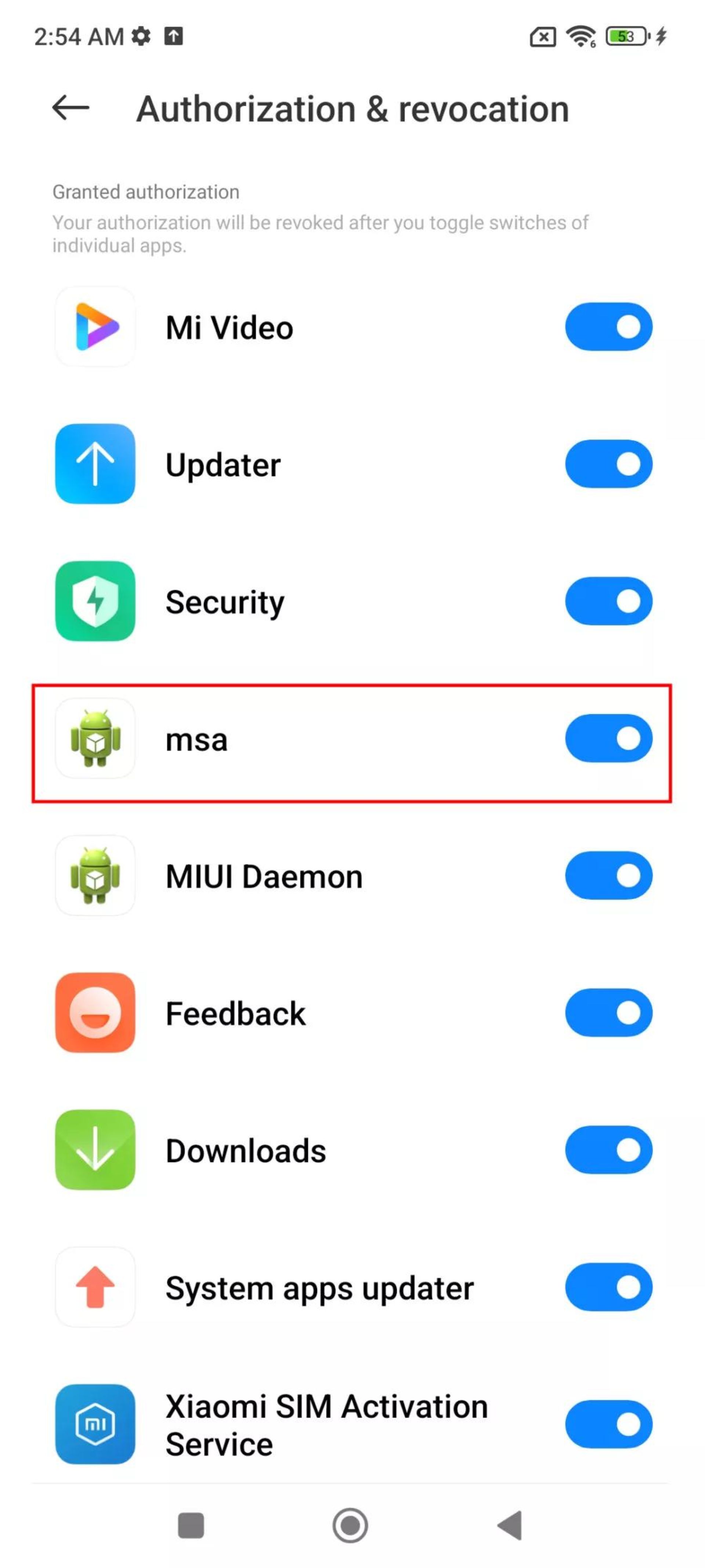 حذف تبلیغات از برنامه MSA شیائومی