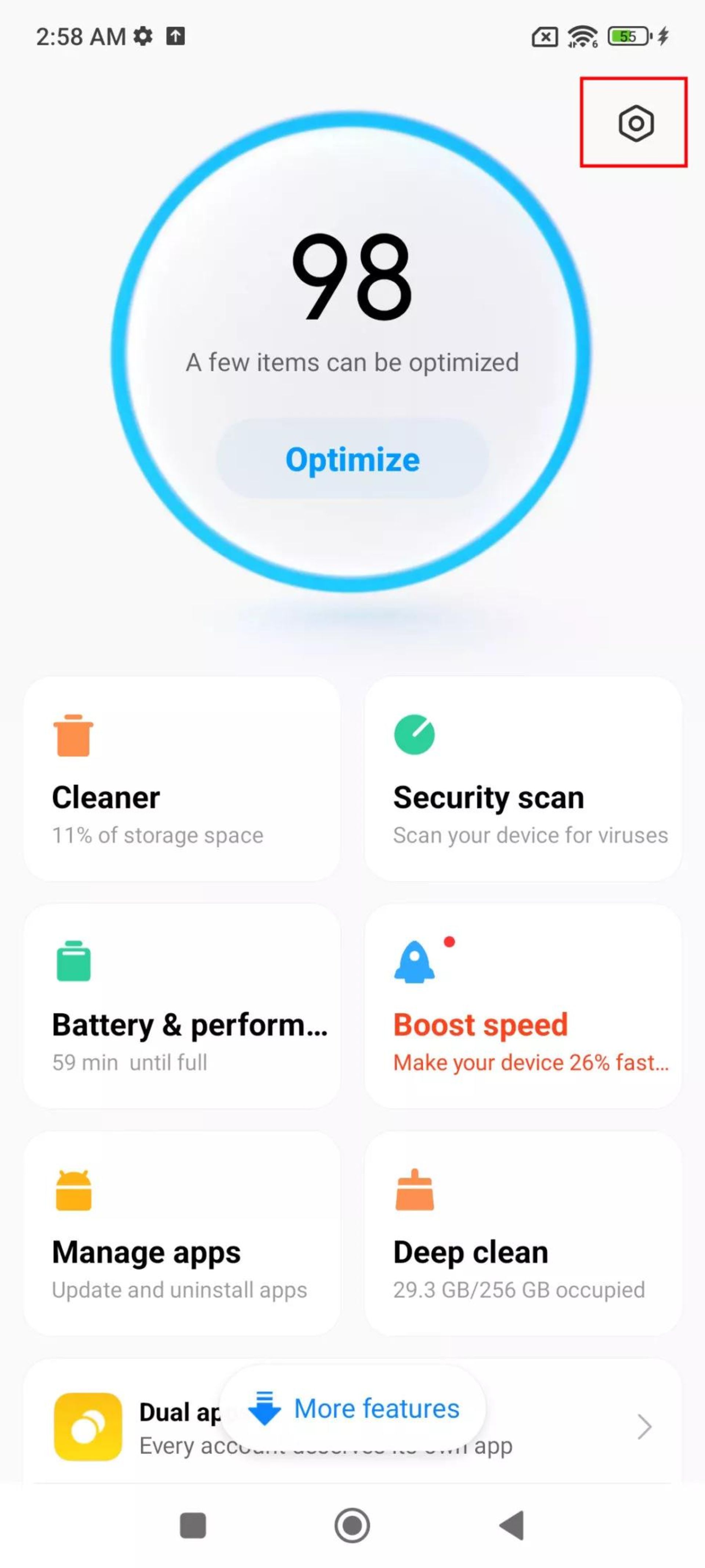 غیرفعال کردن تبلیغات از برنامه Security شیائومی