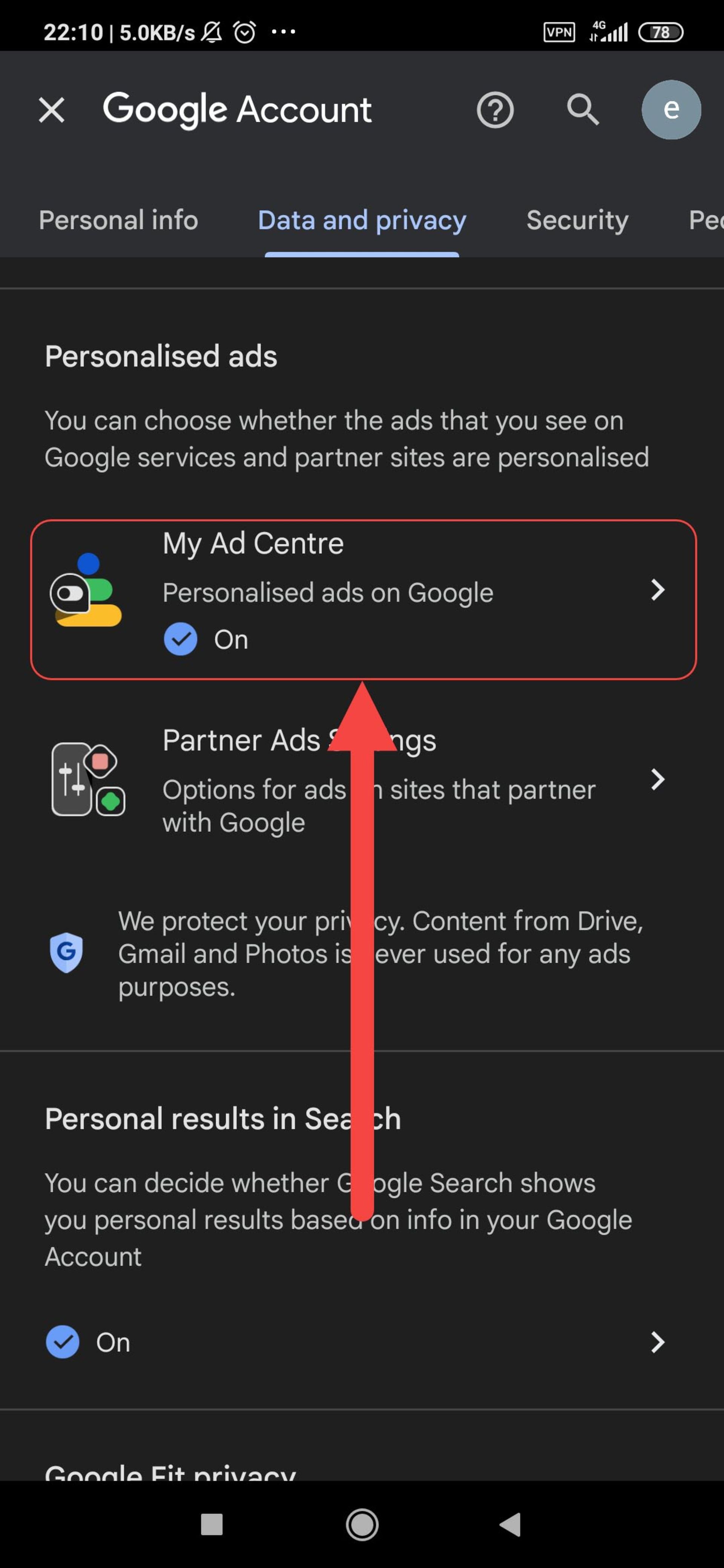 تنظیمات حساب کاربری گوگل در گوشی شیائومی