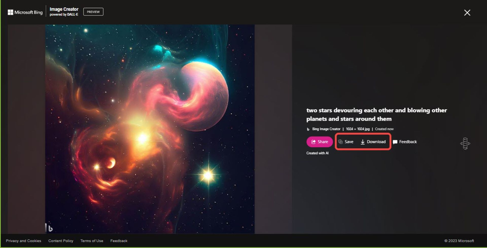 عکس تولیدشده توسط هوش مصنوعی بینگ