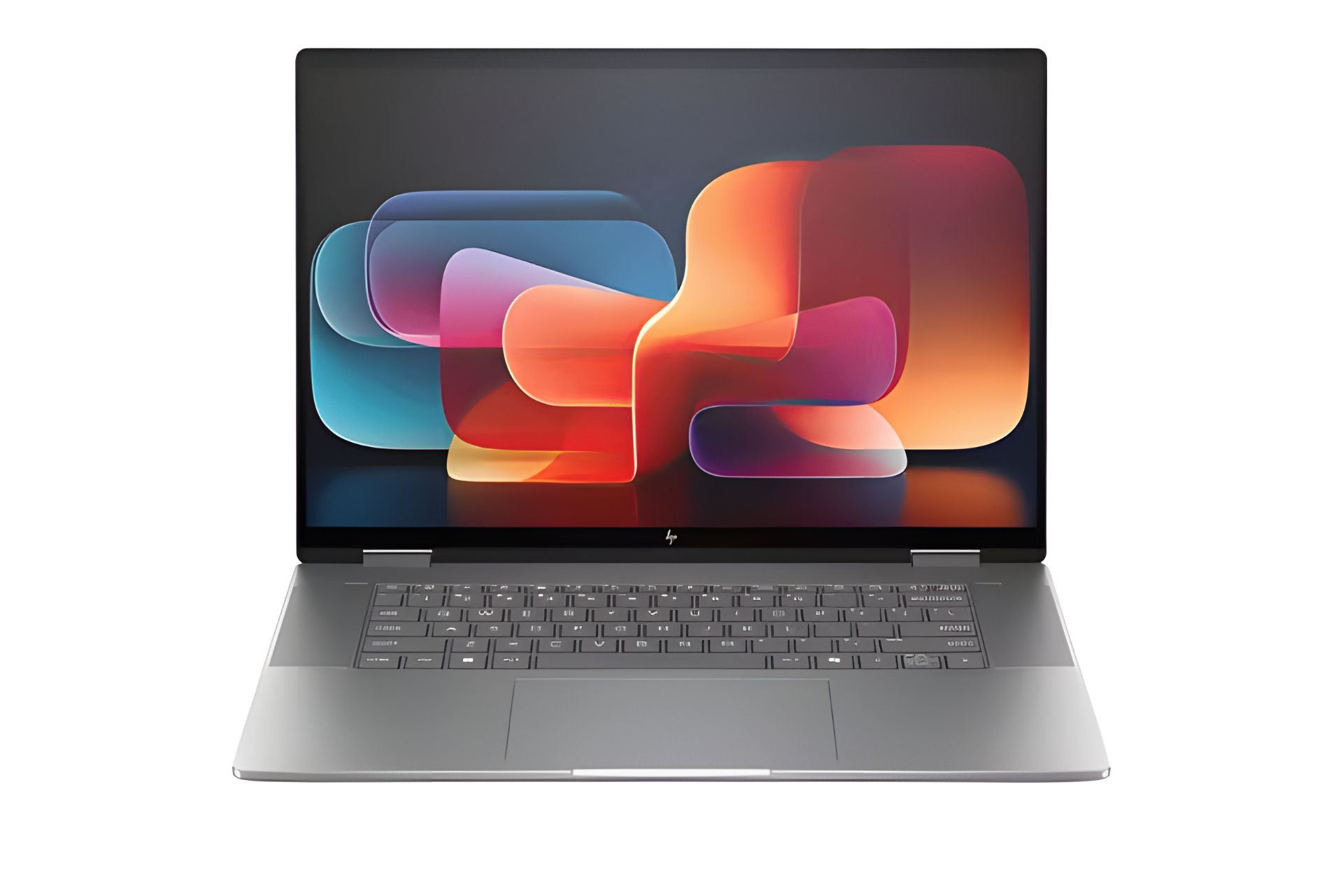 تصویر جلو و نمایشگر رندر رسمی لپ تاپ ۱۶ اینچی HP Envy X360 مدل ۲۰۲۴