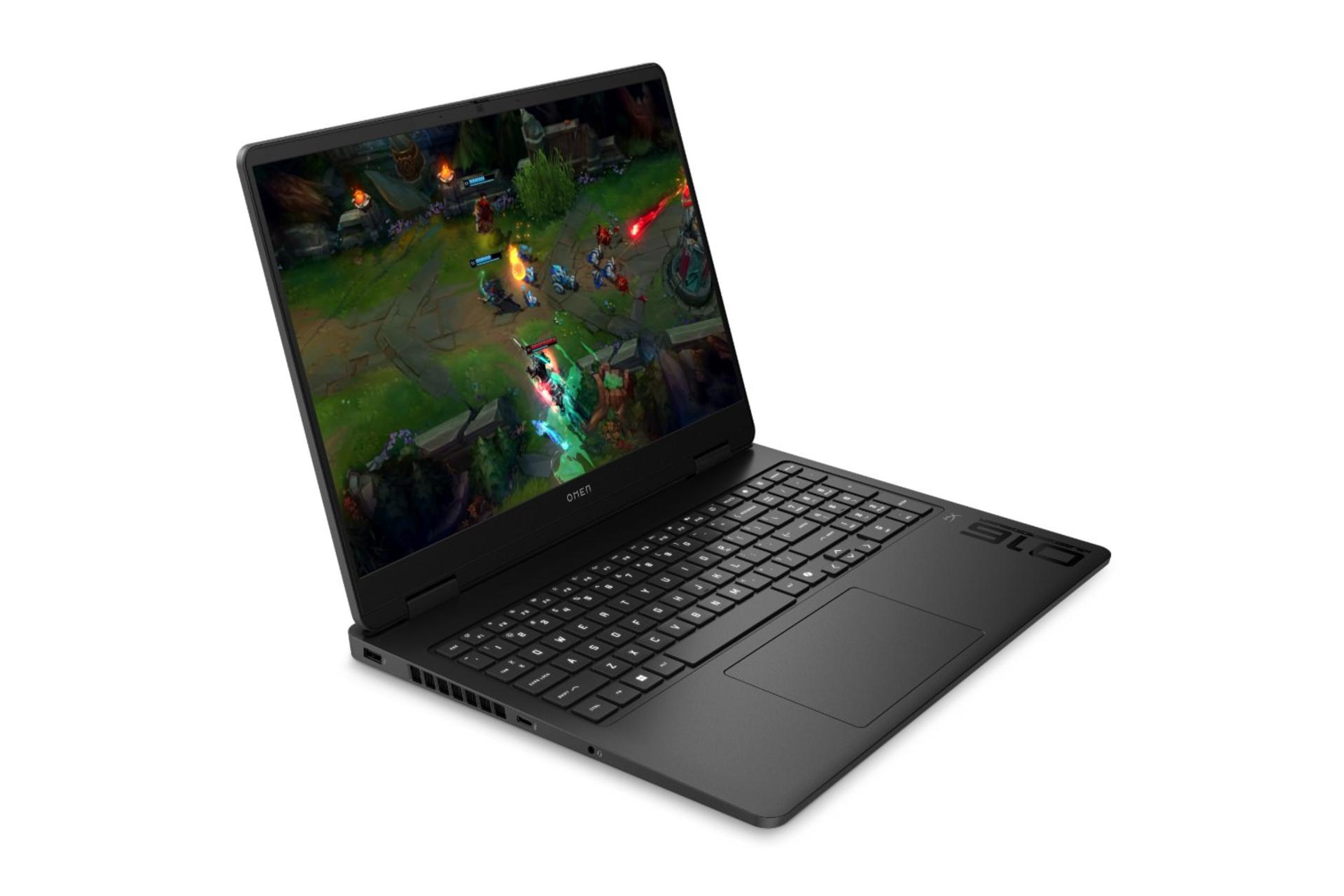 لپ تاپ اچ پی HP OMEN 16-am0361TX نمای جلو و چپ