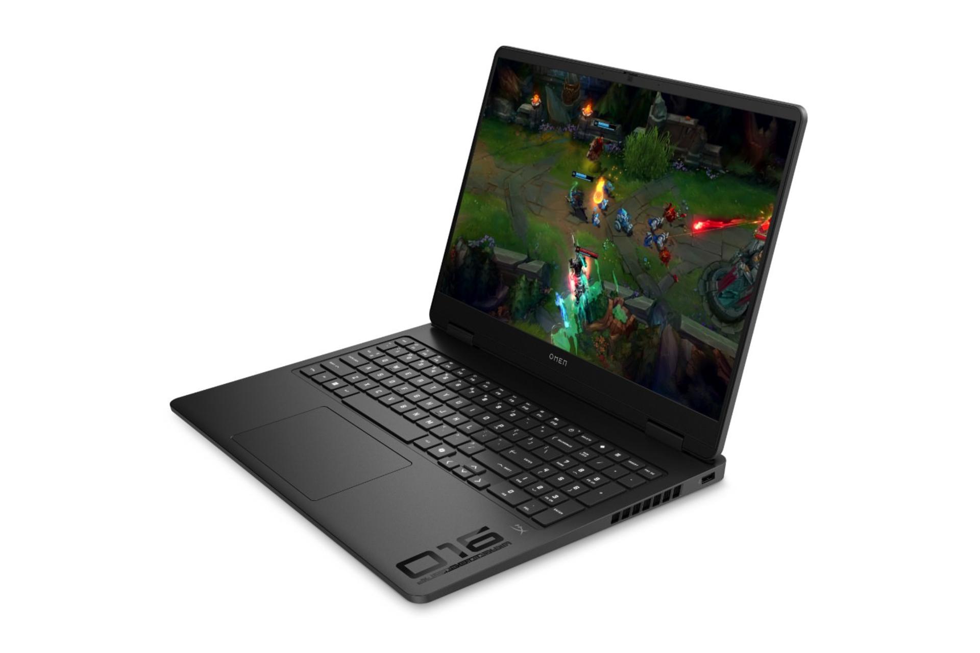 لپ تاپ اچ پی HP OMEN 16-am0361TX نمای جلو و راست