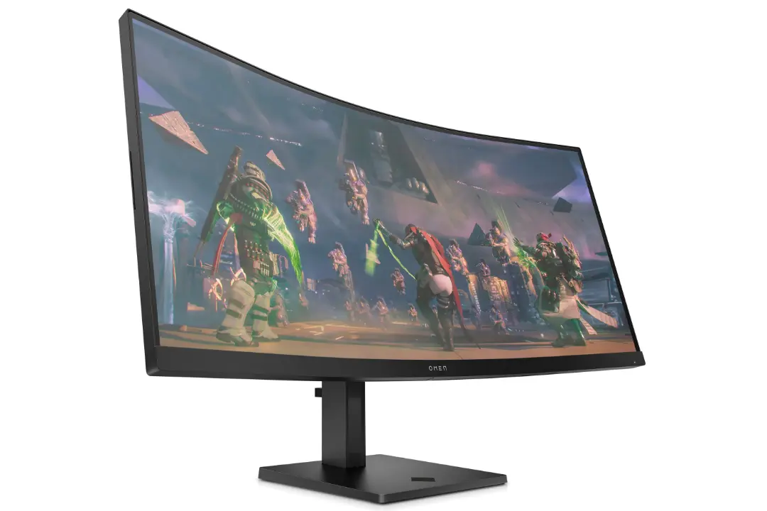 مانیتور گیمینگ HP Omen 34c از نمای جلو