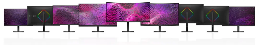 مانیتورهای گیمینگ سری HP Omen مدل ۲۰۲۳ از نمای جلو