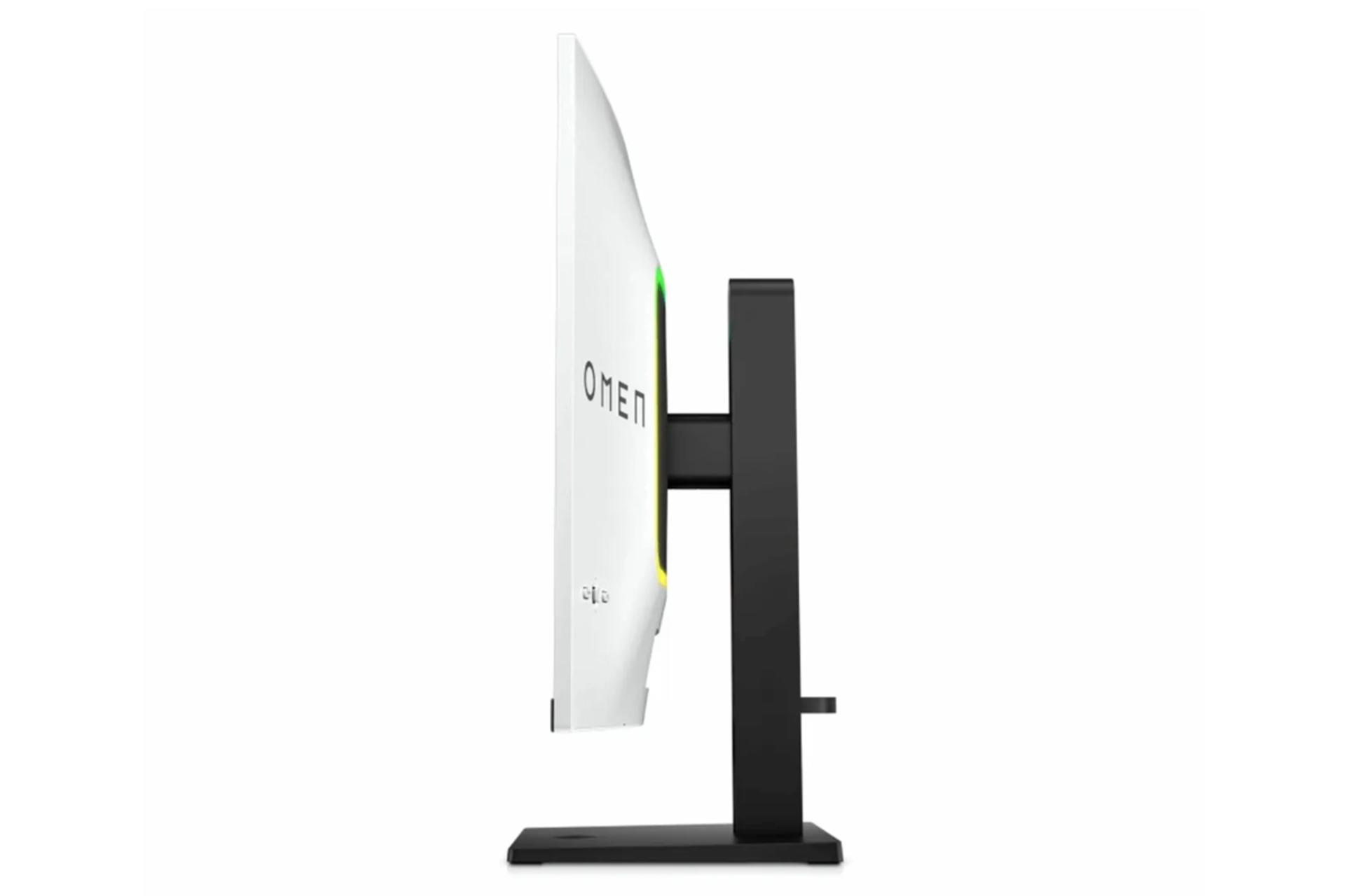 نمای کنار و ارتفاع مانیتور اچ پی 32 اینچ مدل OMEN Transcend 32