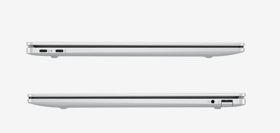 نمای جانبی لپ‌تاپ اچ پی Omnibook 5 در حالت بسته