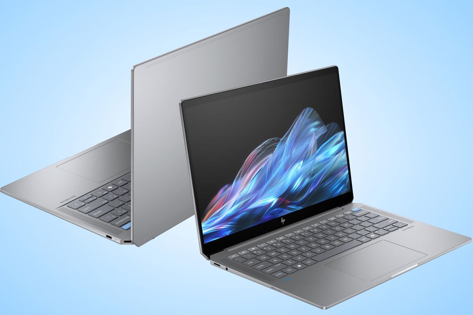 لپ تاپ اچ مدل omnibook ultra ۱۴ به رنگ مشکی و خاکستری