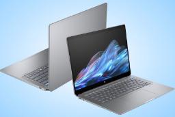 لپ تاپ اچ مدل omnibook ultra ۱۴ به رنگ مشکی و خاکستری