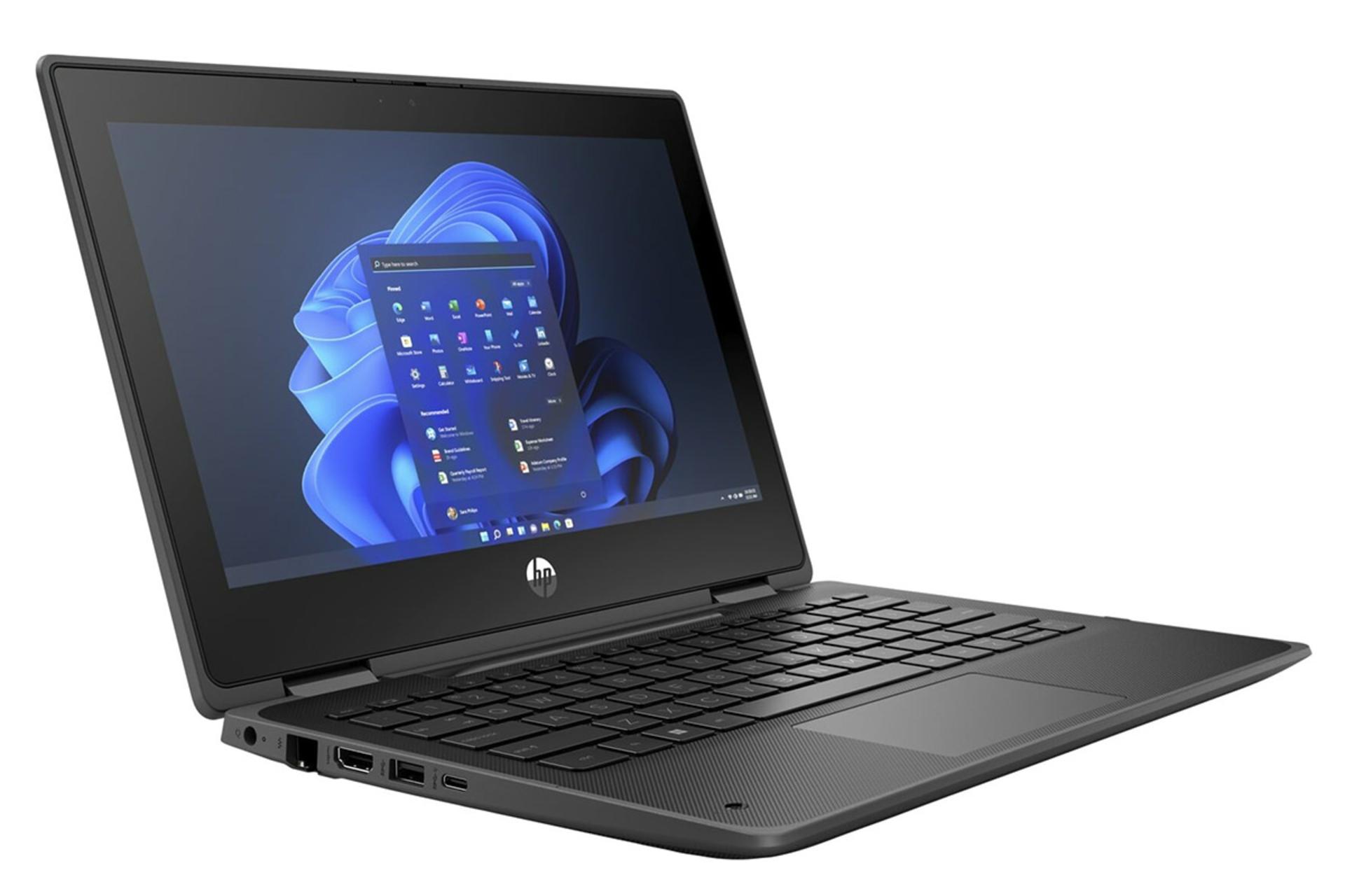 لپ تاپ اچ پی HP Pro x360 Fortis 11 G9 نمای جلو و چپ