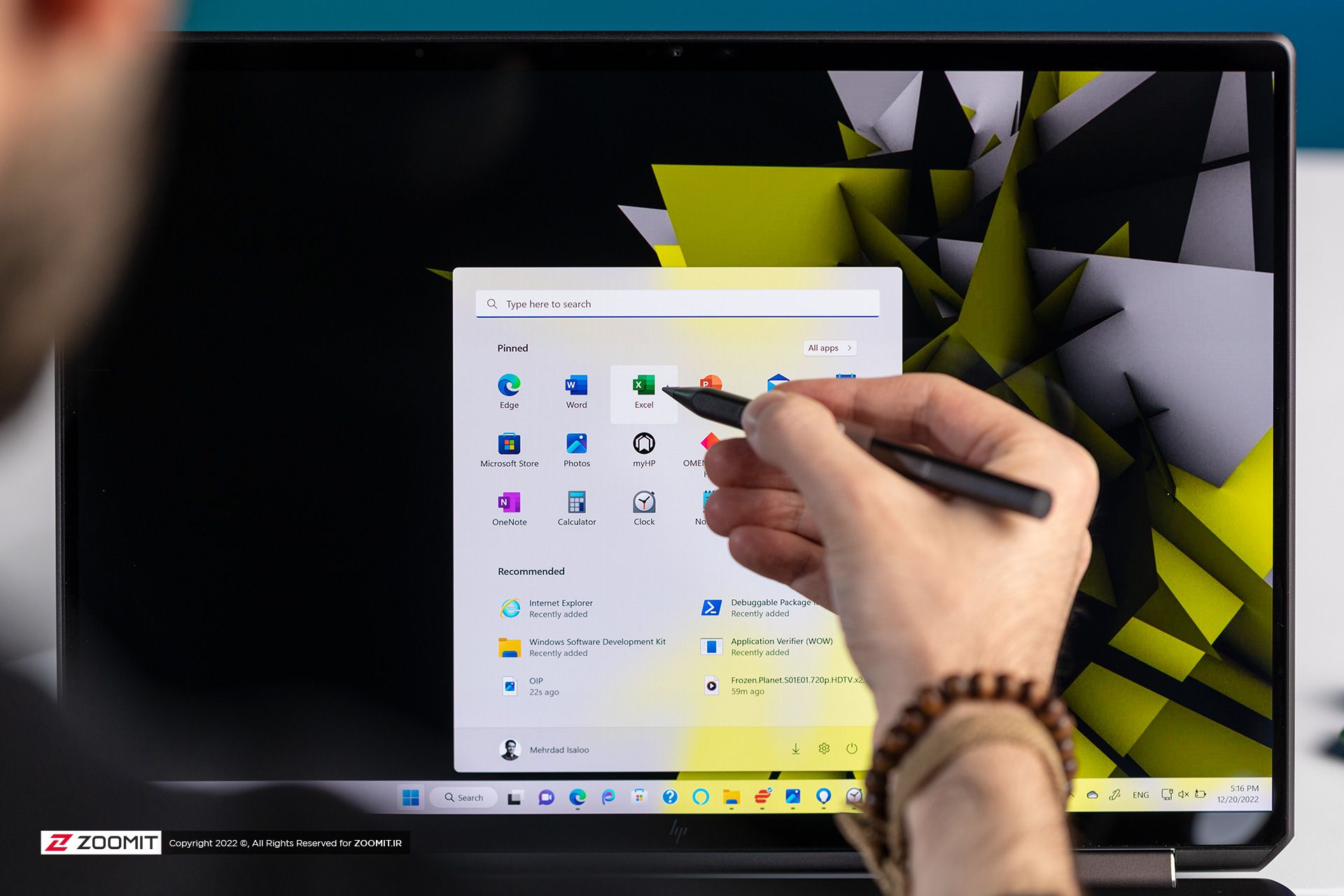 کاربری حرفه‌ای در لپ‌تاپ HP Spectre x360 16